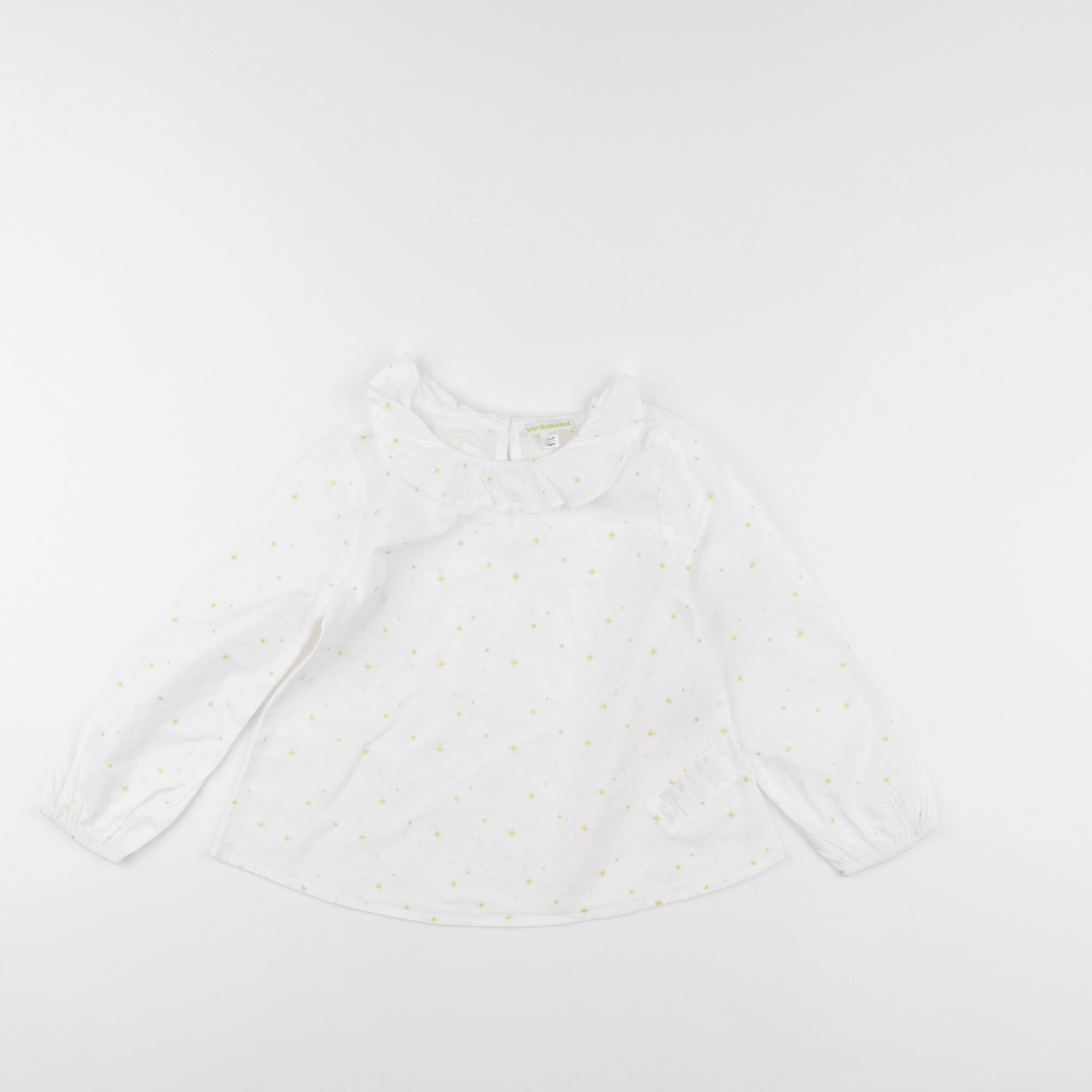 Vertbaudet - blouse blanc, jaune - 6 ans