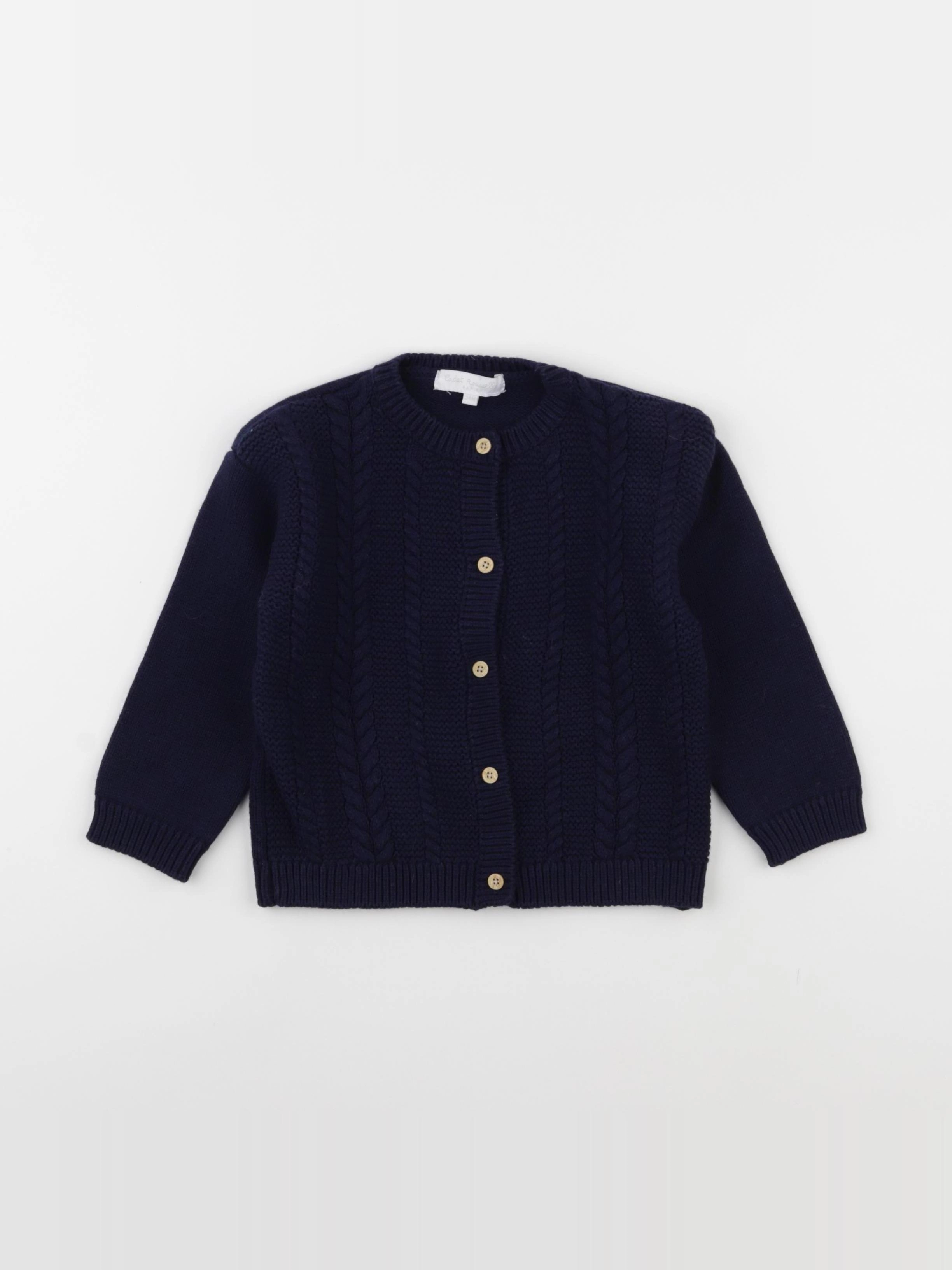 Cadet Rousselle - gilet bleu - 24 mois