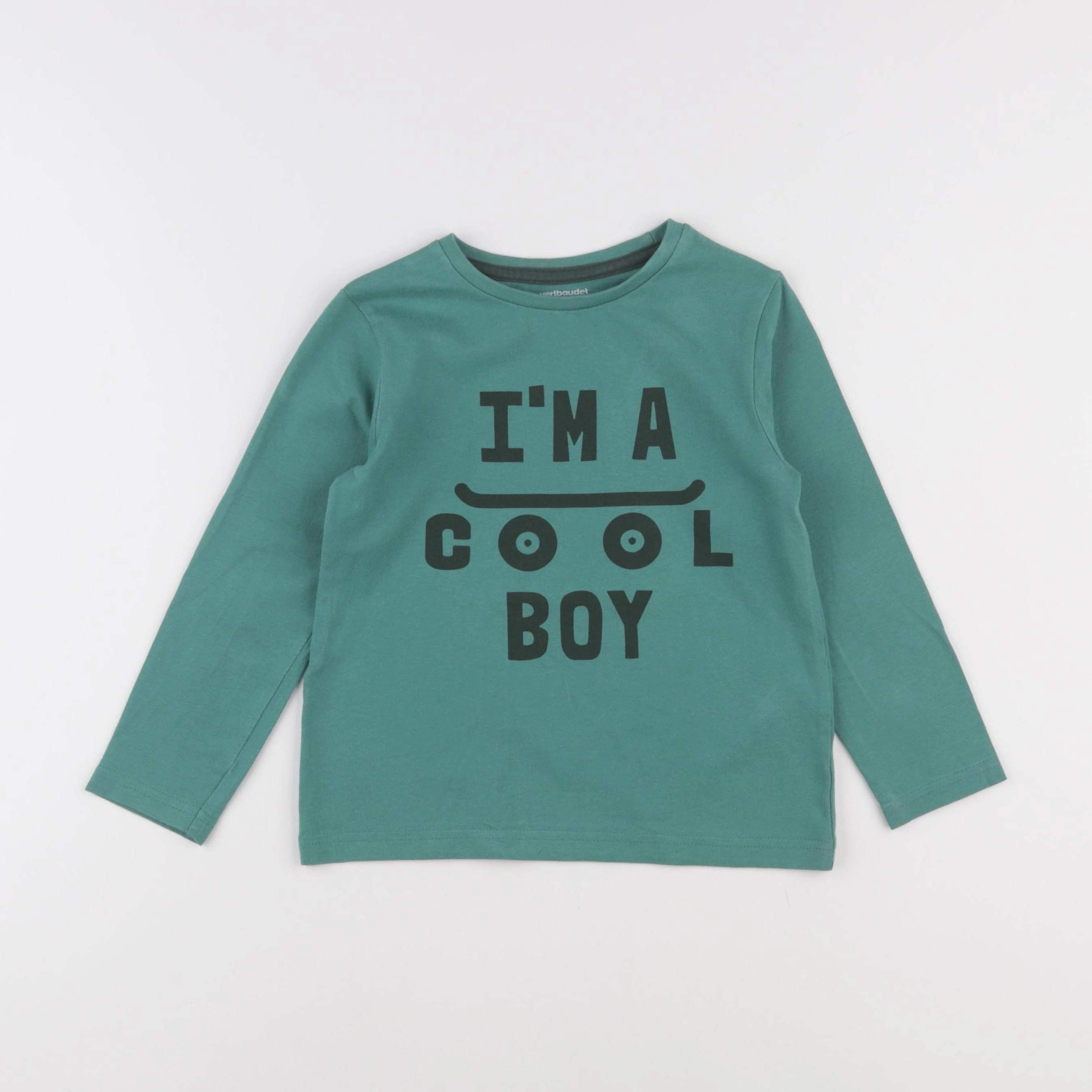 Vertbaudet - tee-shirt vert - 5 ans