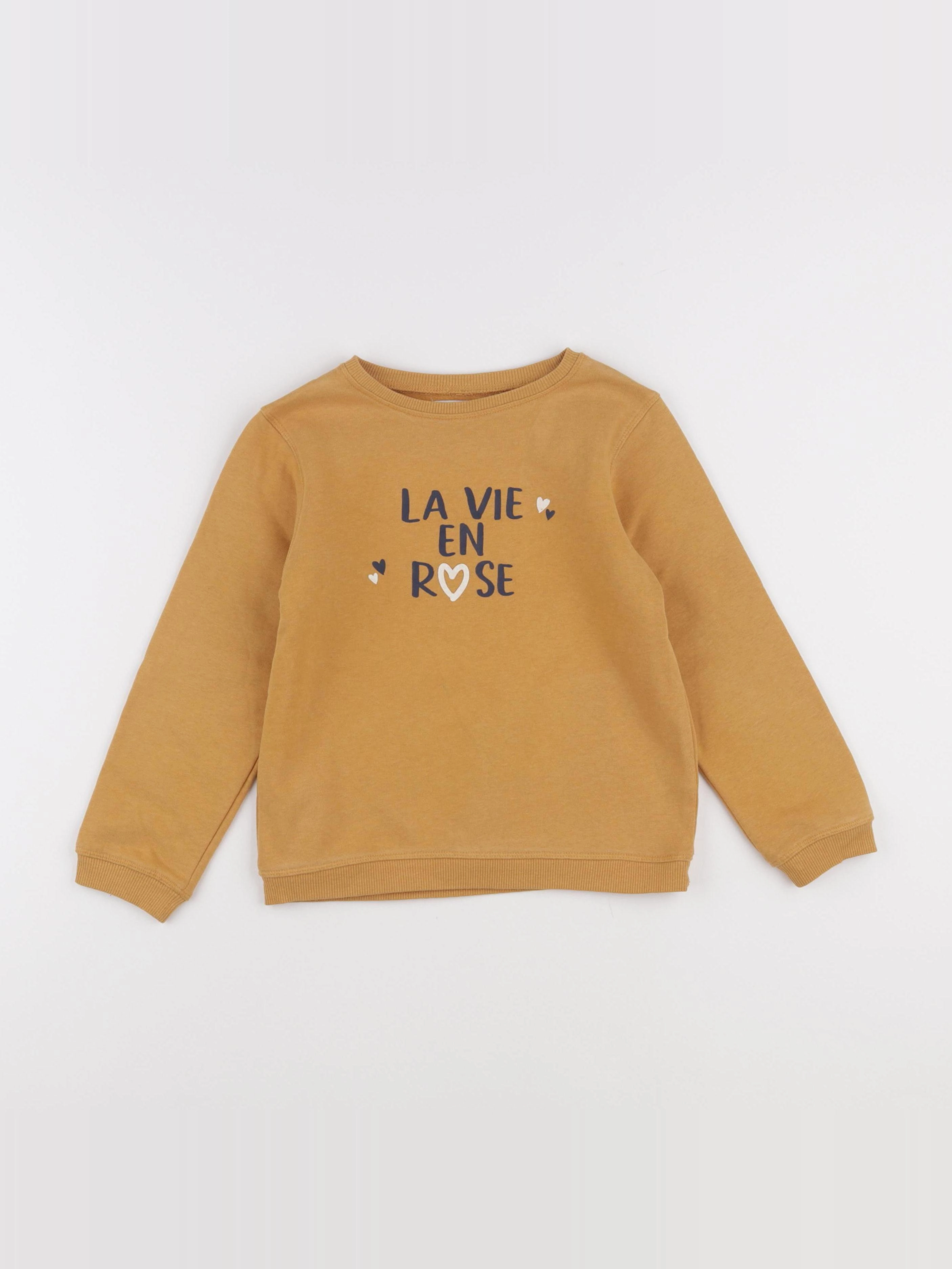Vertbaudet - sweat jaune - 6 ans