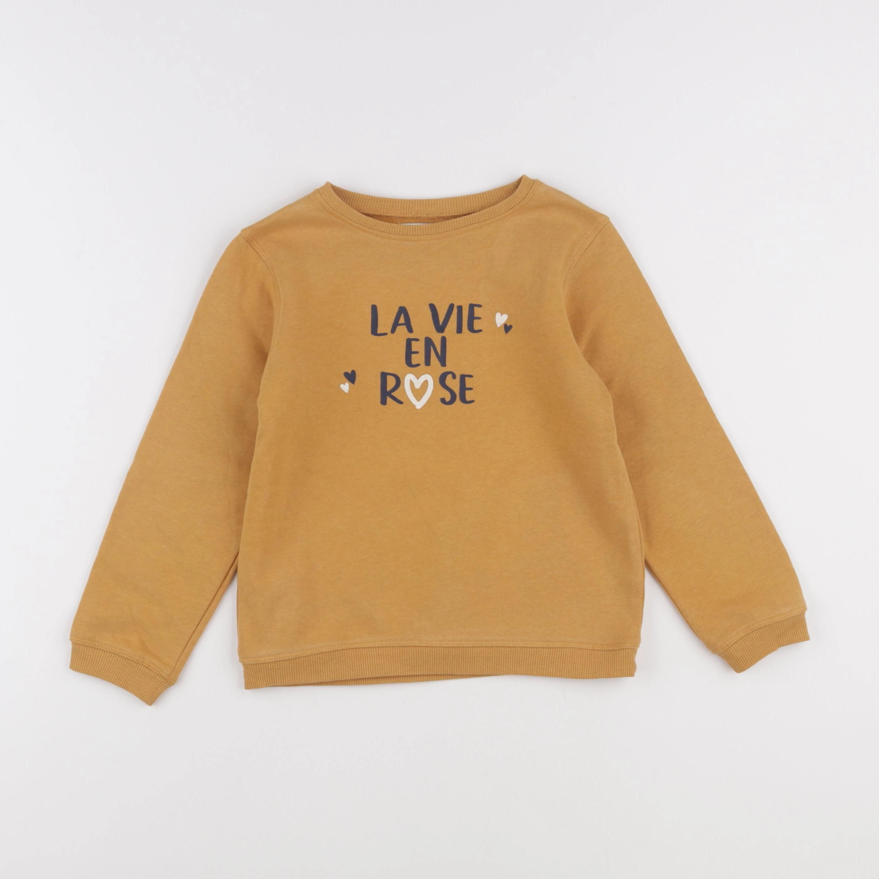 Vertbaudet - sweat jaune - 6 ans