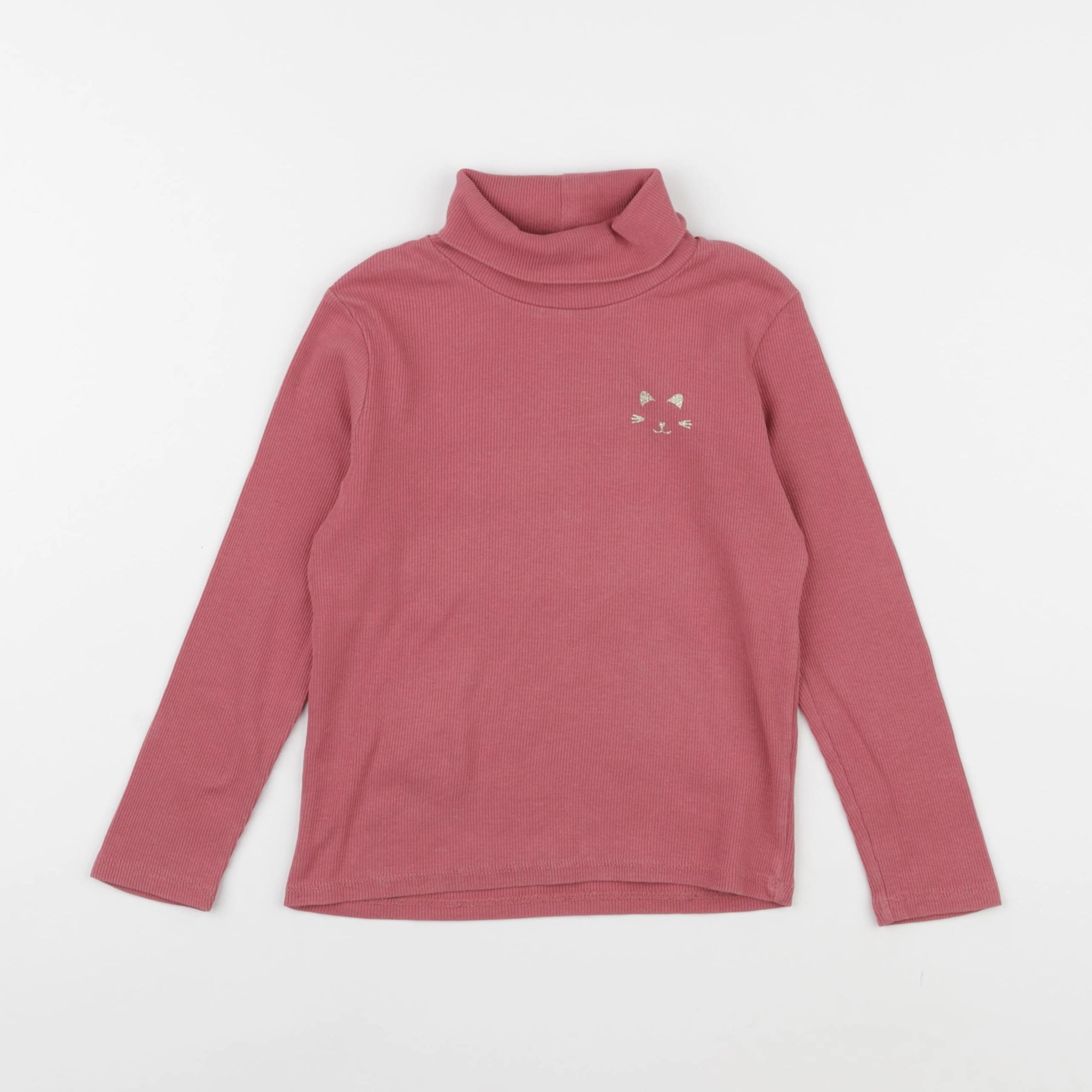 Vertbaudet - sous-pull rose, or - 6 ans