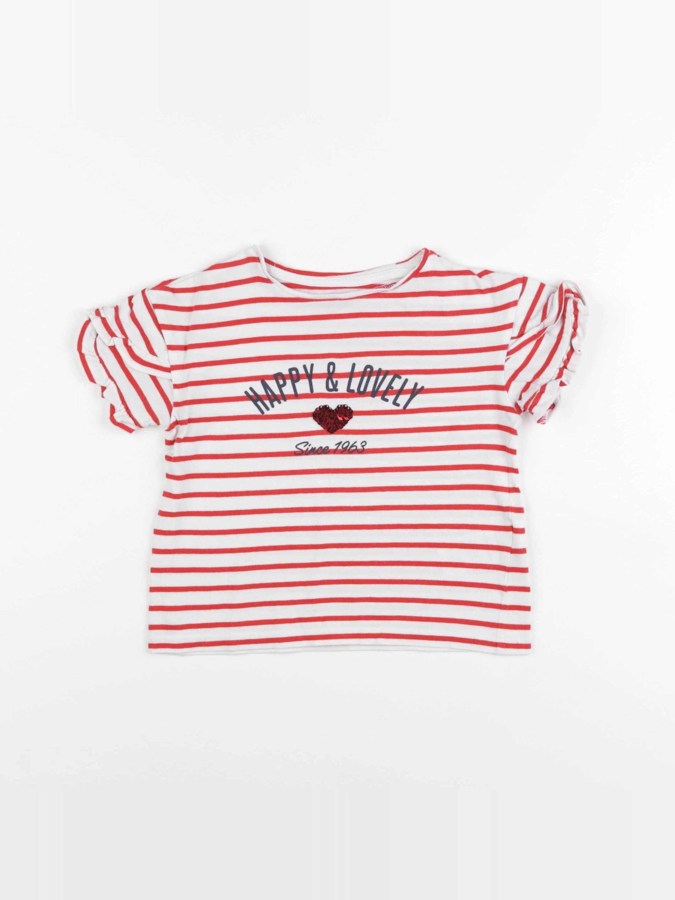 Vertbaudet - tee-shirt rouge - 4 ans