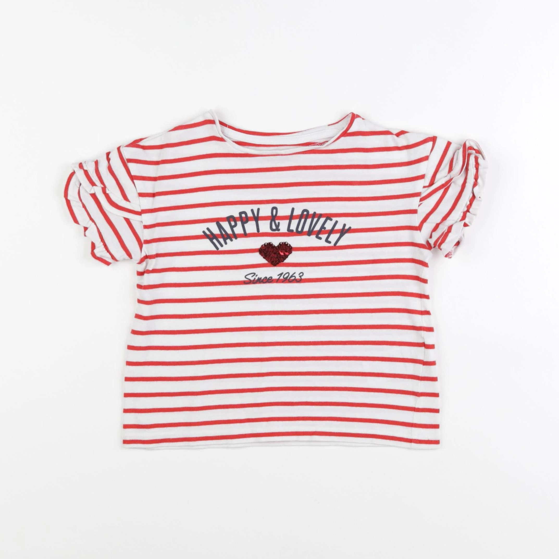 Vertbaudet - tee-shirt rouge - 4 ans