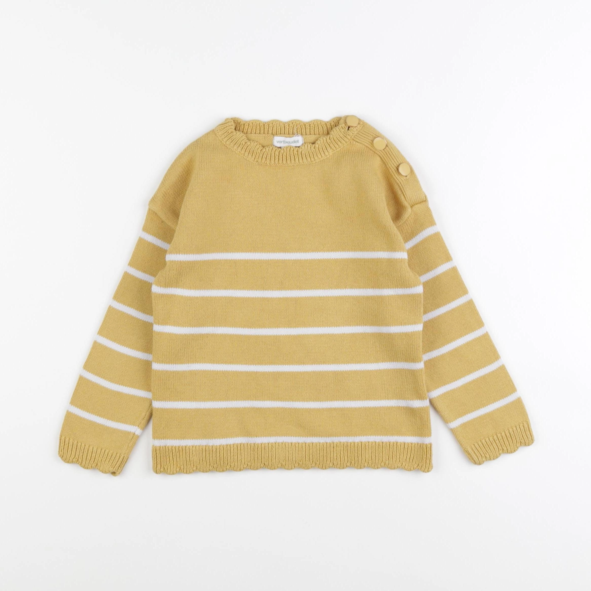 Vertbaudet - pull jaune - 4 ans