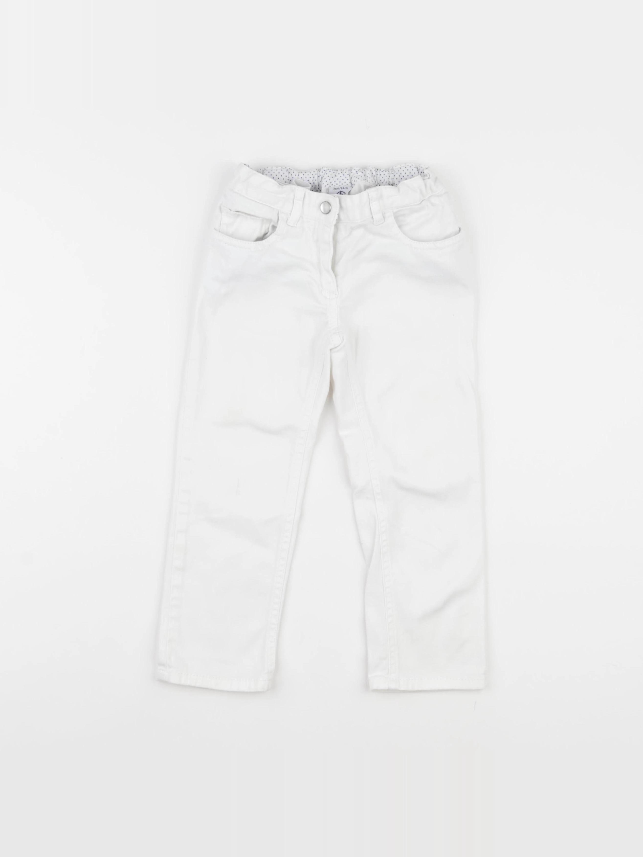 Petit Bateau - jean blanc - 3 ans