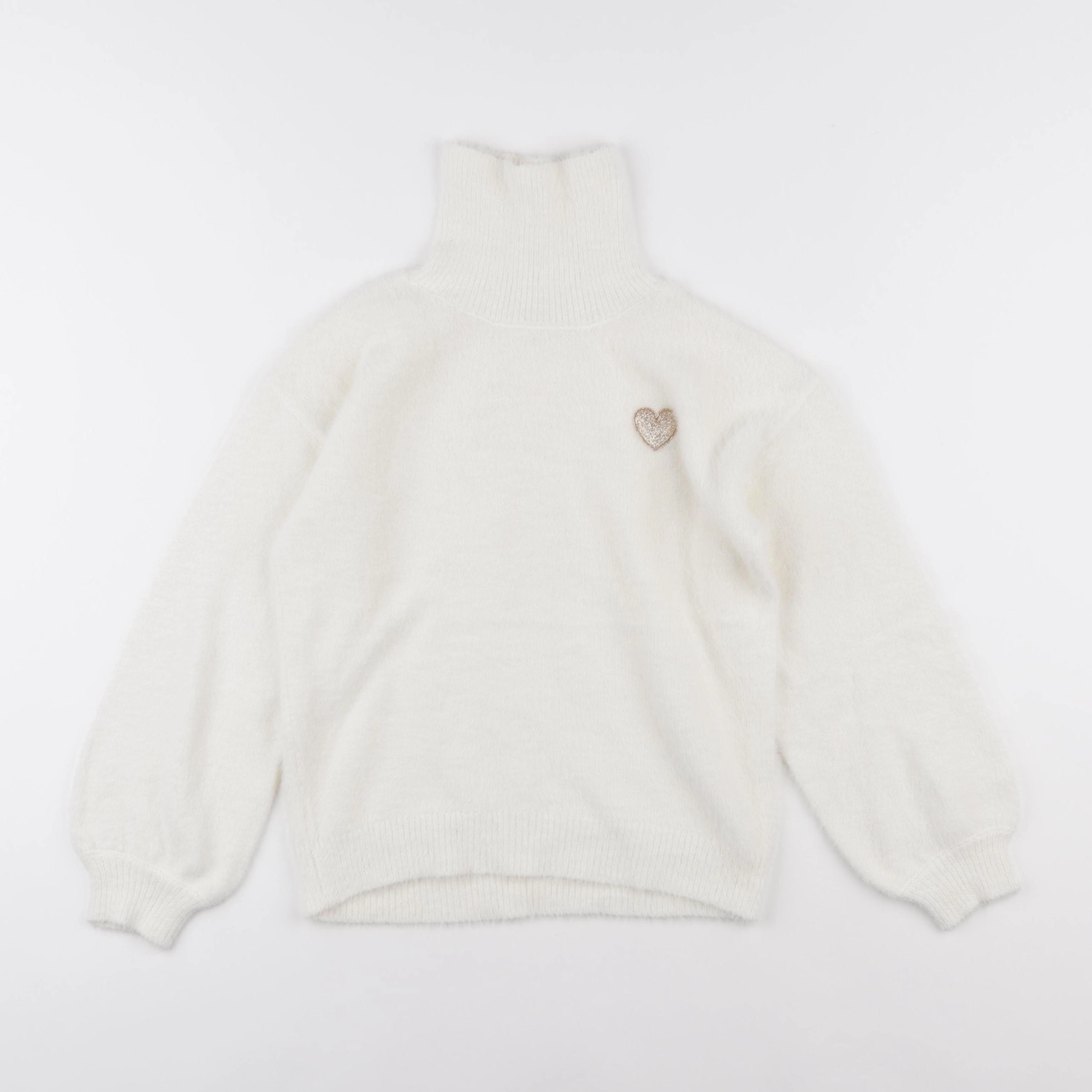 Vertbaudet - pull blanc - 8 ans