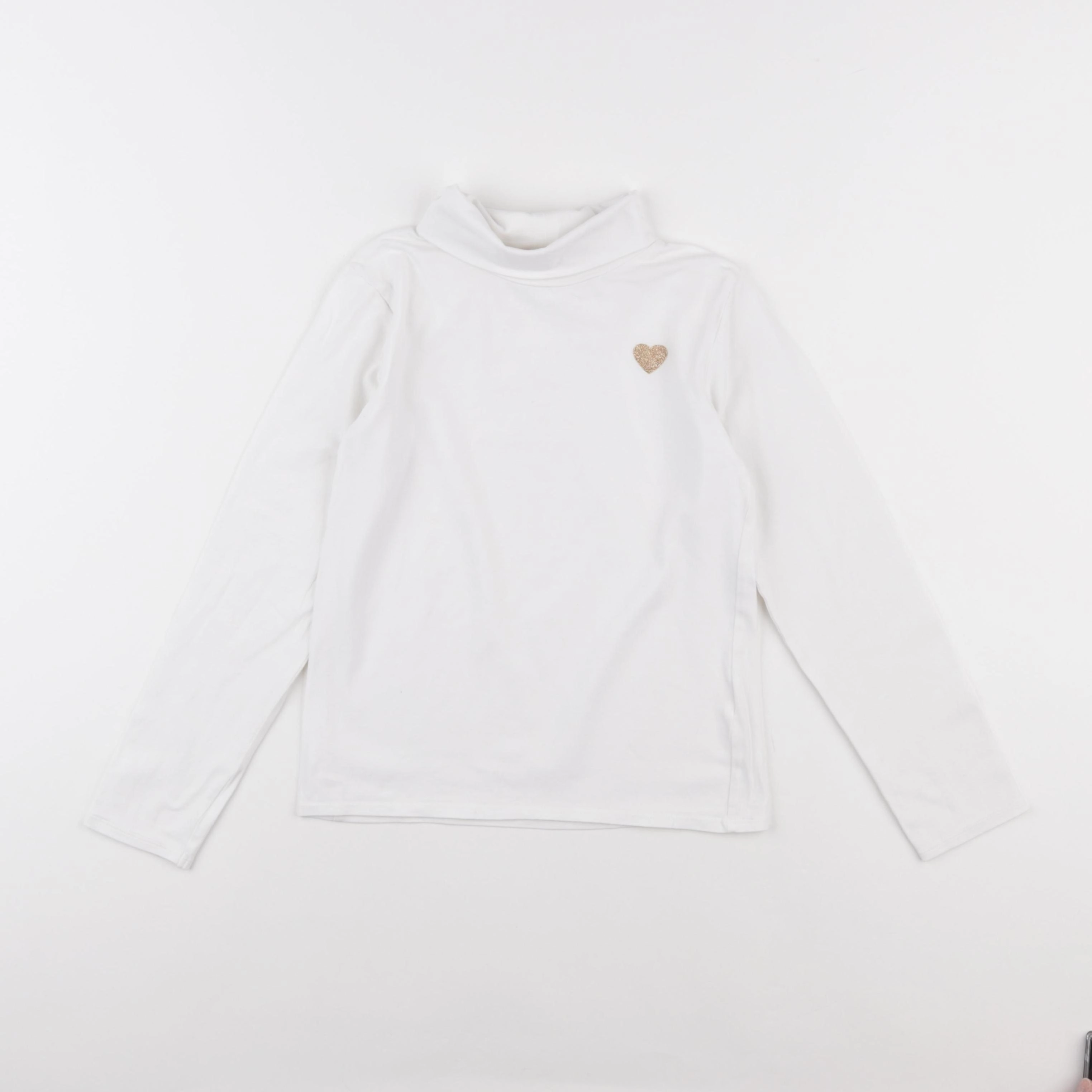 Vertbaudet - sous-pull blanc - 8 ans