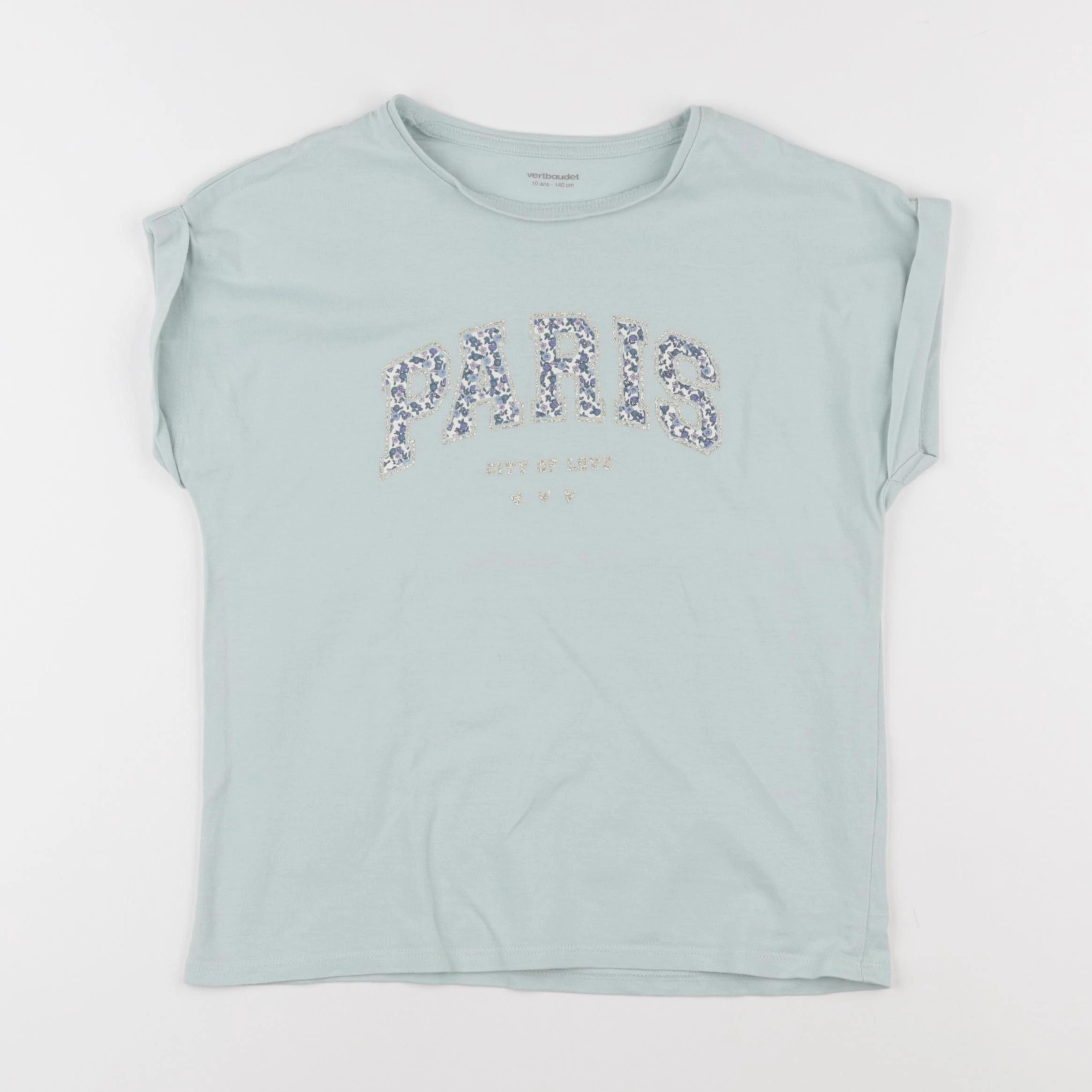 Vertbaudet - tee-shirt bleu - 10 ans