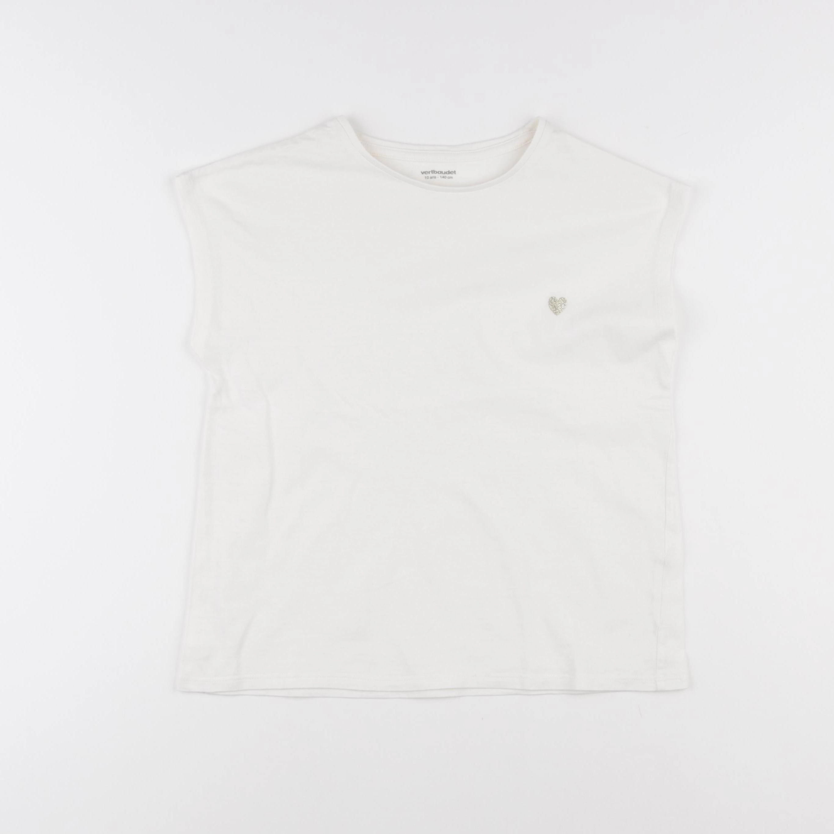 Vertbaudet - tee-shirt blanc - 10 ans