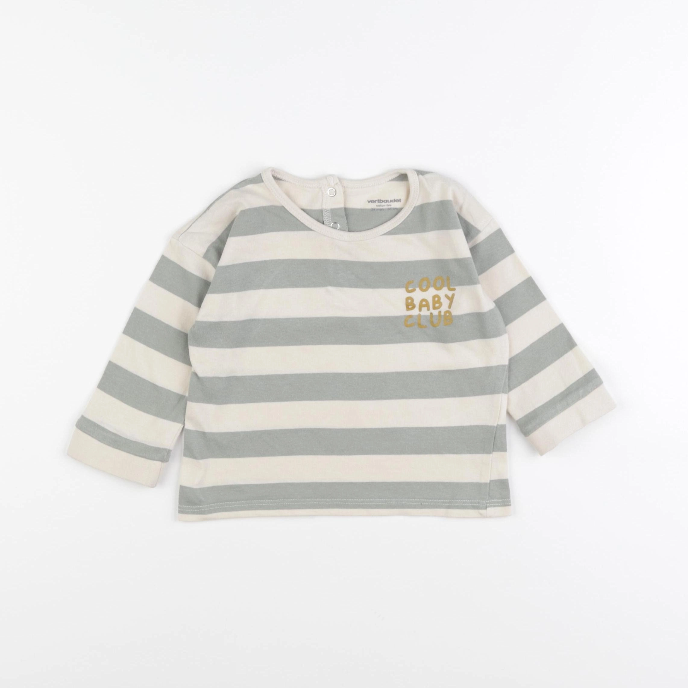 Vertbaudet - tee-shirt vert - 24 mois