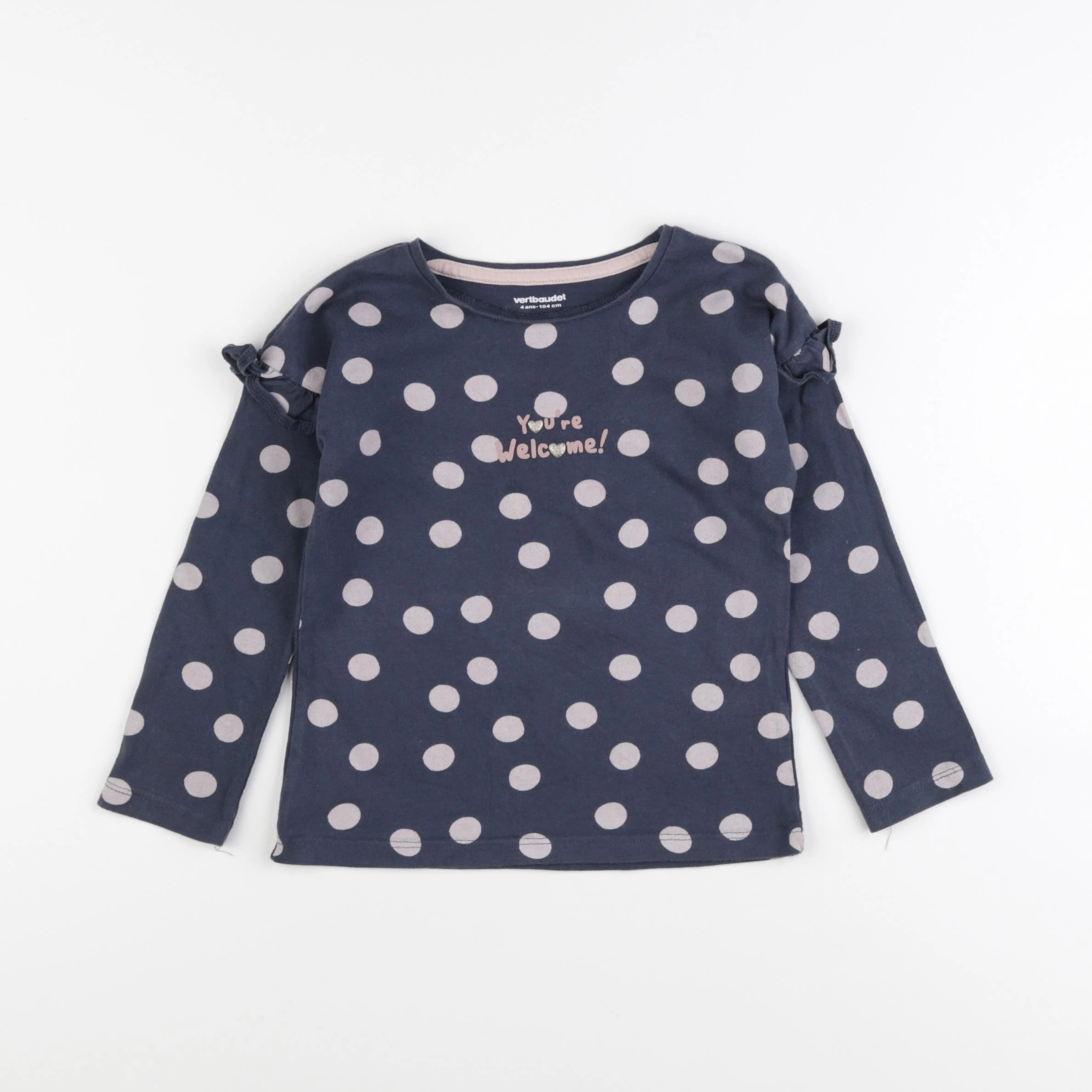 Vertbaudet - tee-shirt bleu - 4 ans