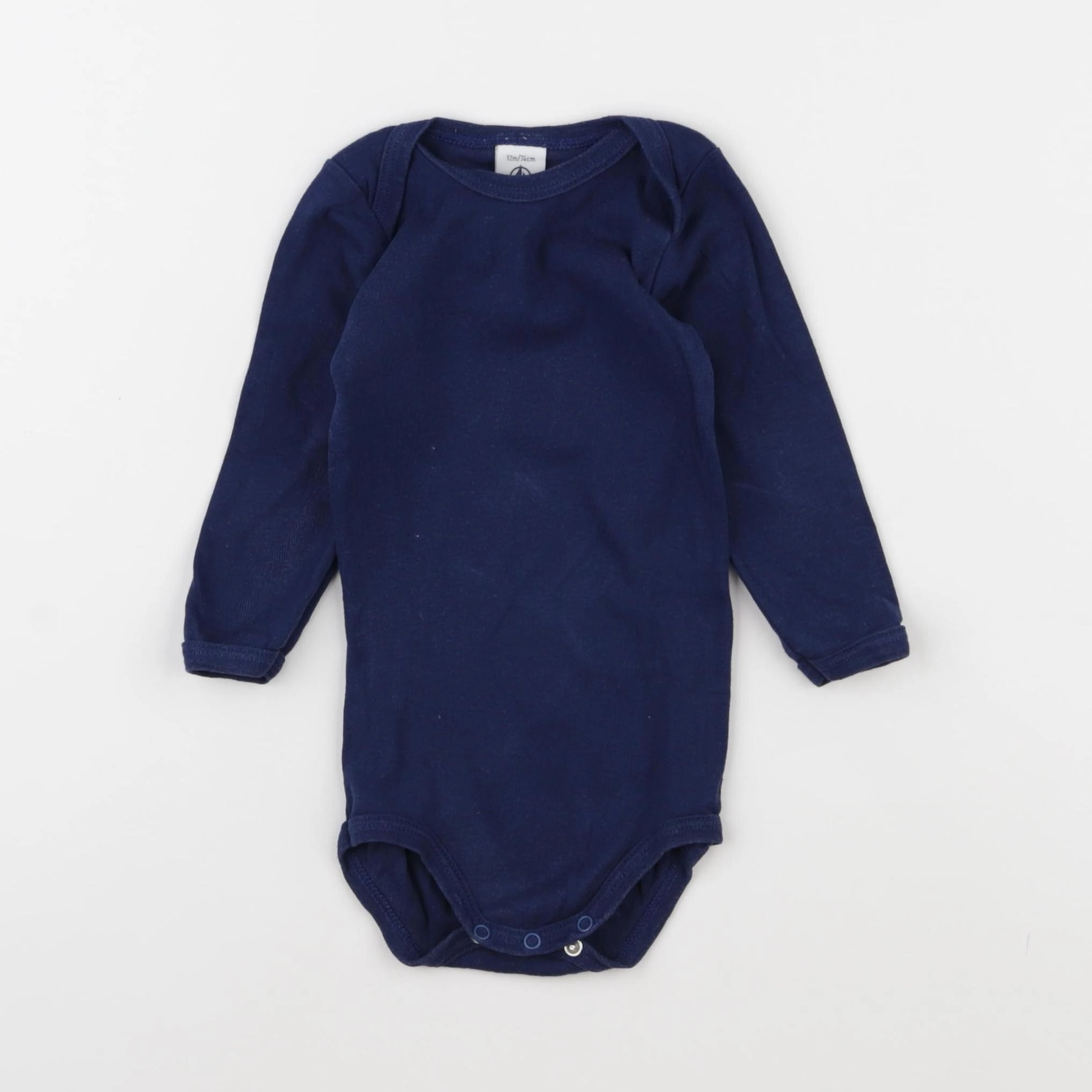 Petit Bateau - body bleu - 12 mois