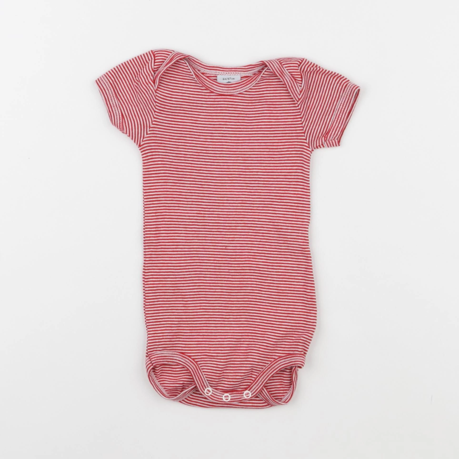 Petit Bateau - body rouge - 6 mois