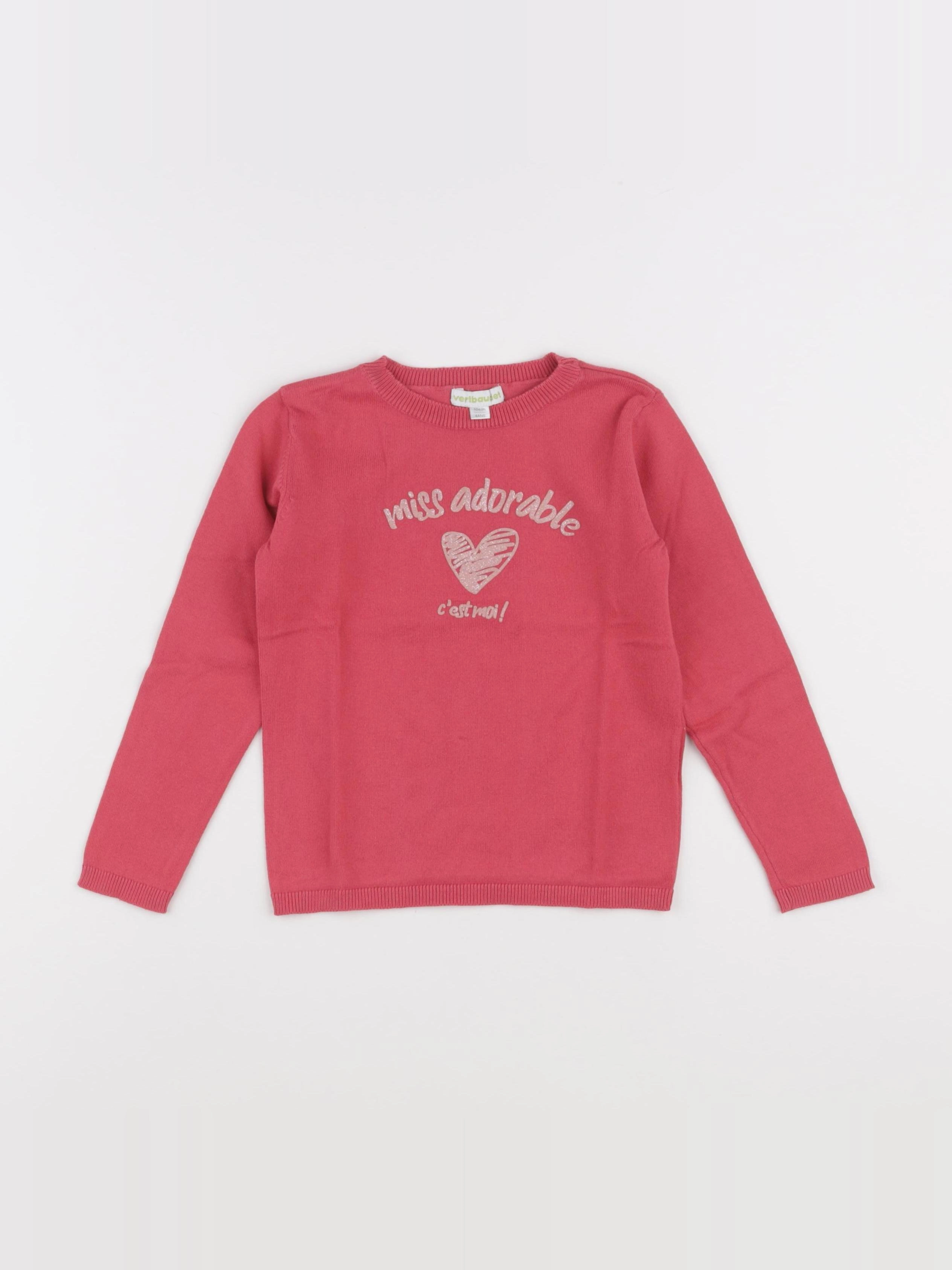 Vertbaudet - pull rose - 4 ans
