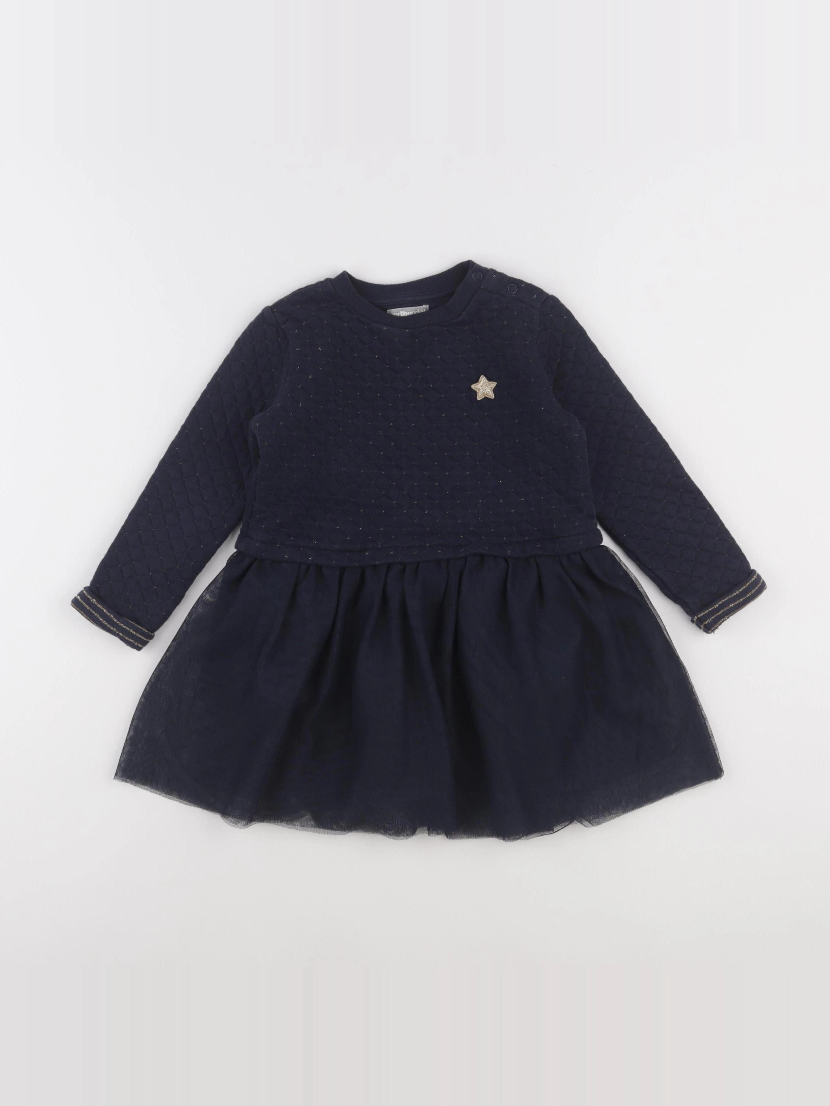 Vertbaudet - robe bleu - 2/3 ans