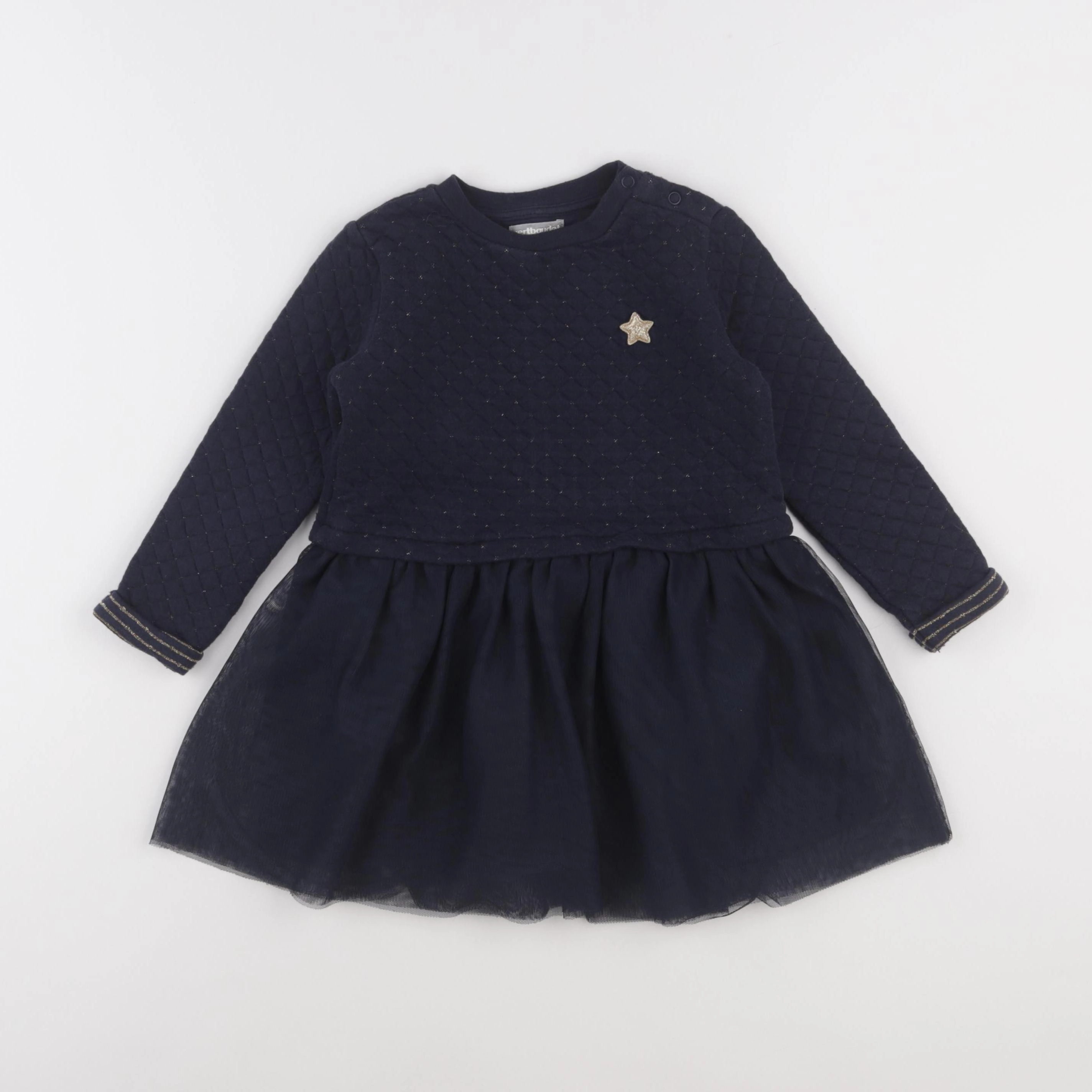 Vertbaudet - robe bleu - 2/3 ans