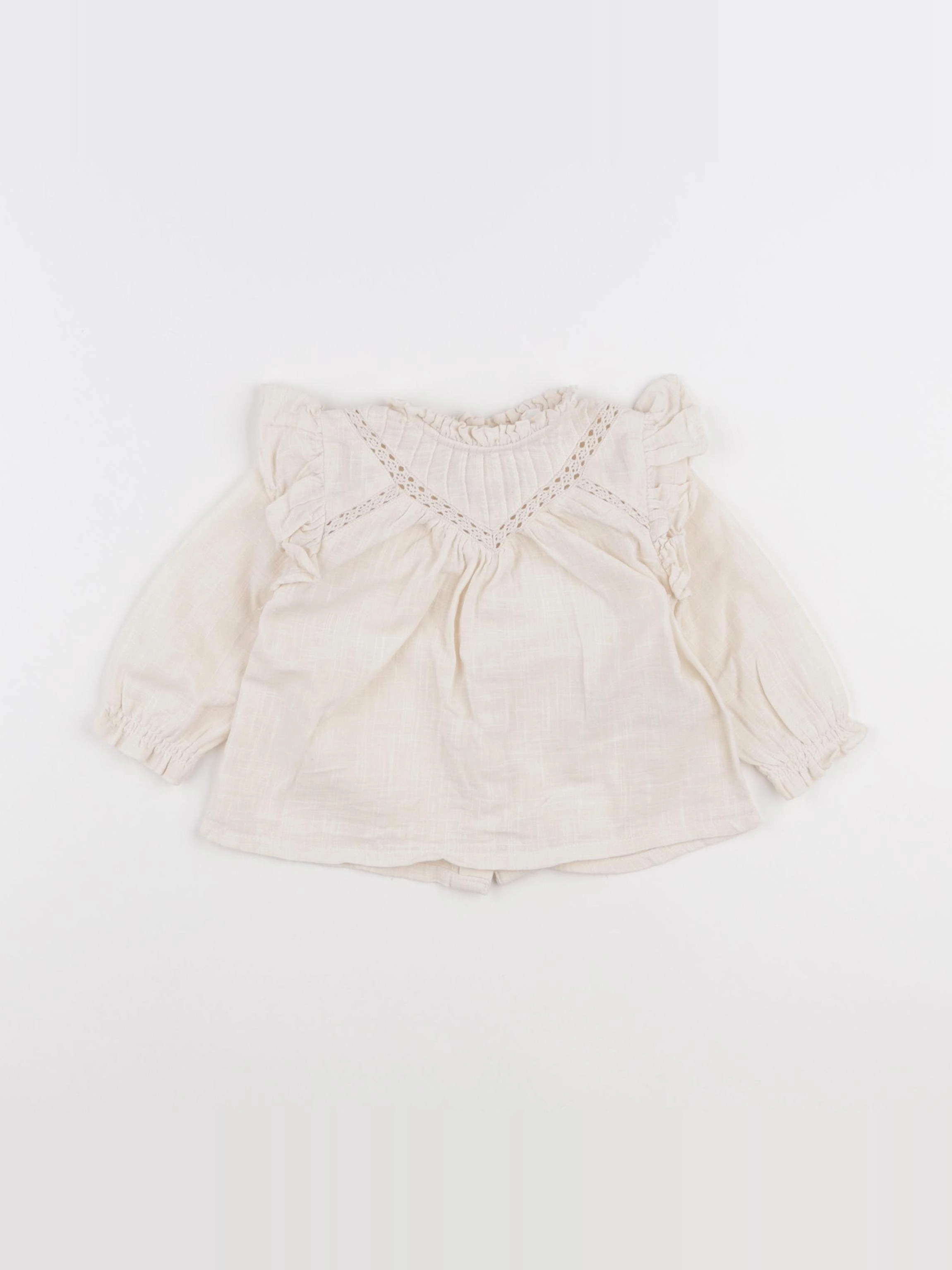 Vertbaudet - blouse beige - 6 mois