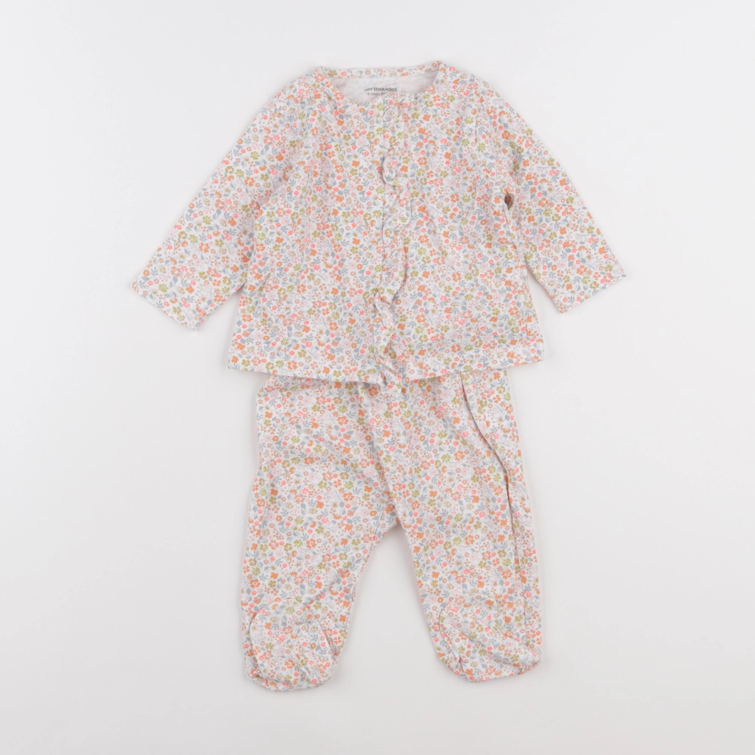 Vertbaudet - pyjama coton multicolore - 6 mois