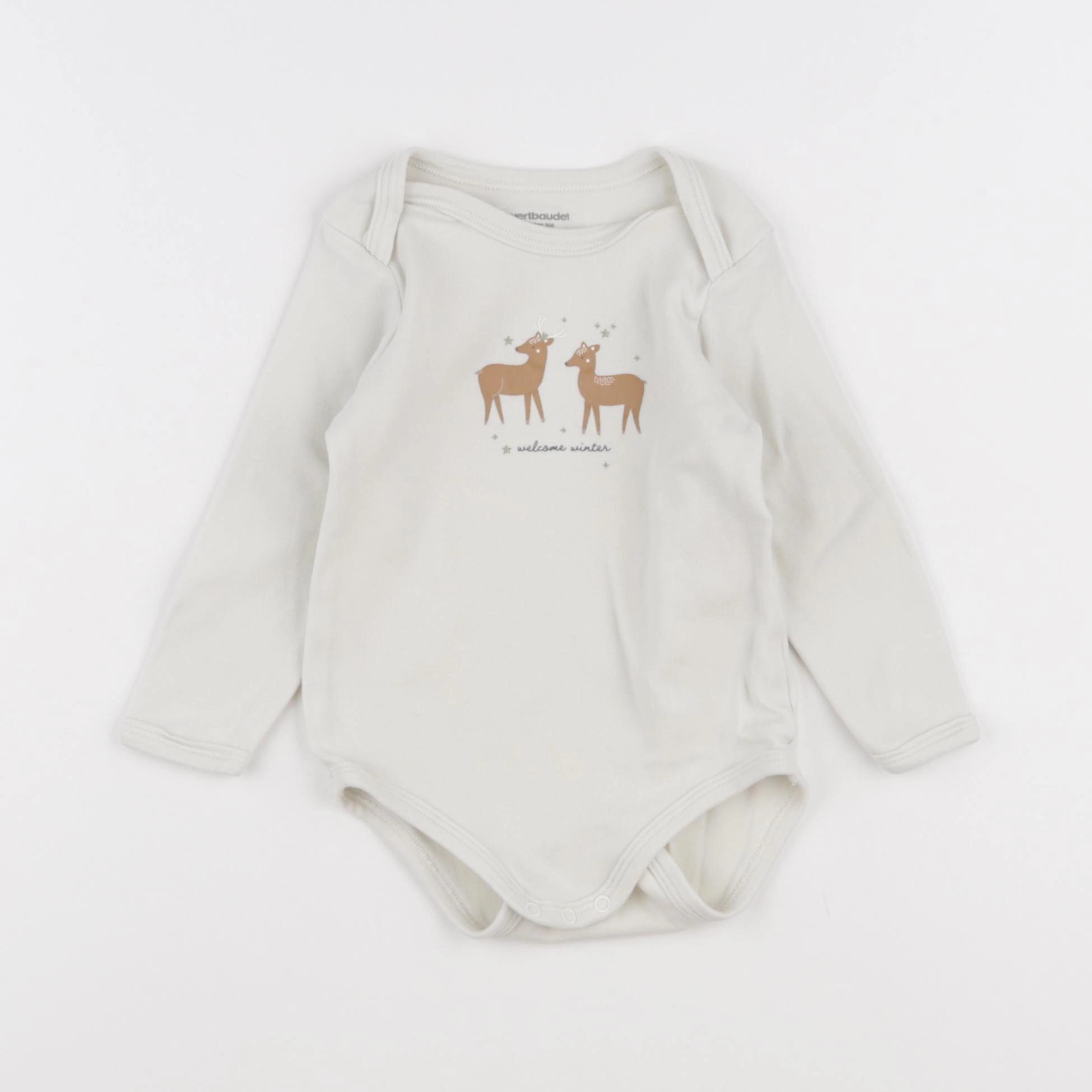 Vertbaudet - body beige - 18 mois