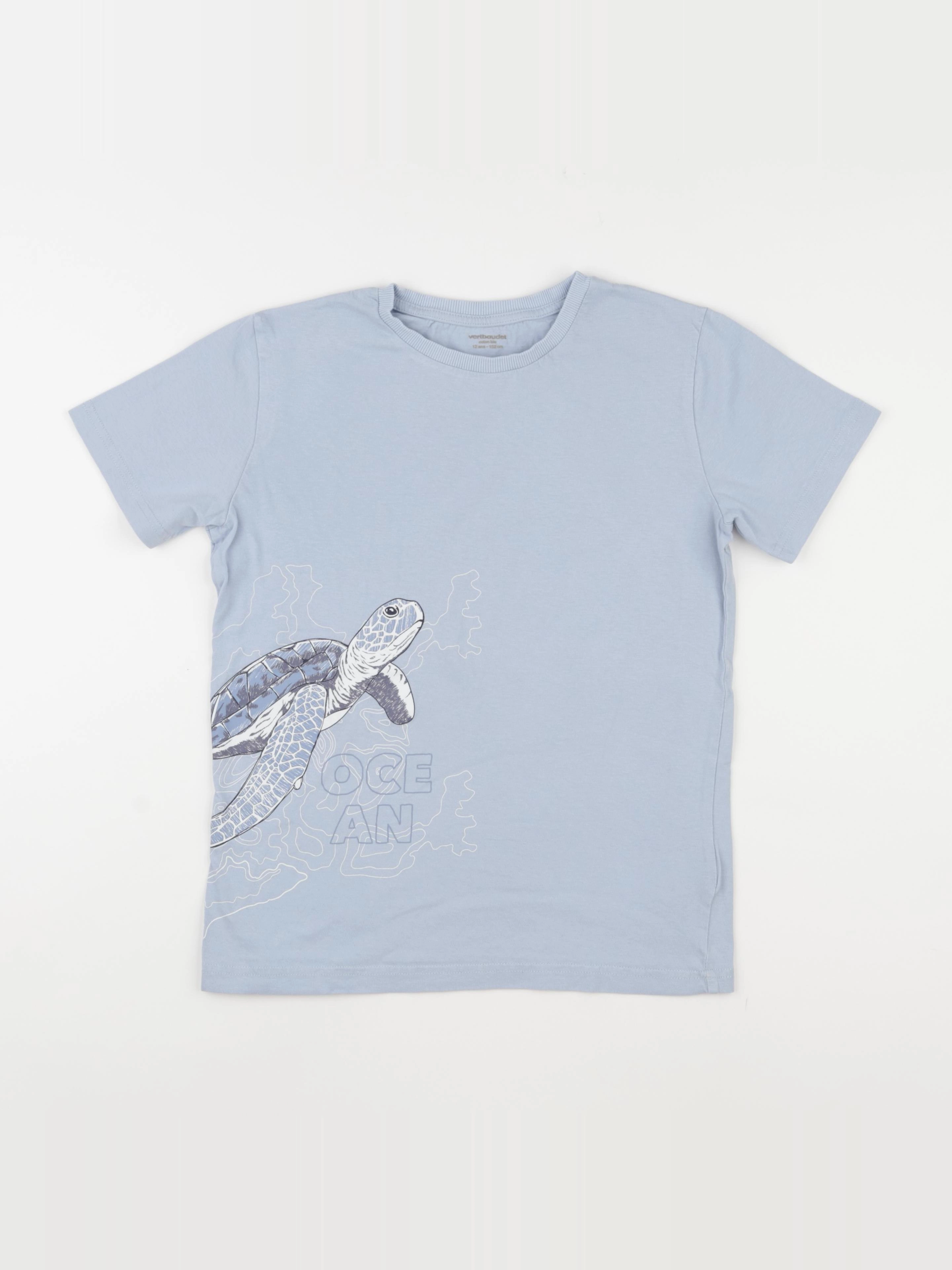 Vertbaudet - tee-shirt bleu - 12 ans