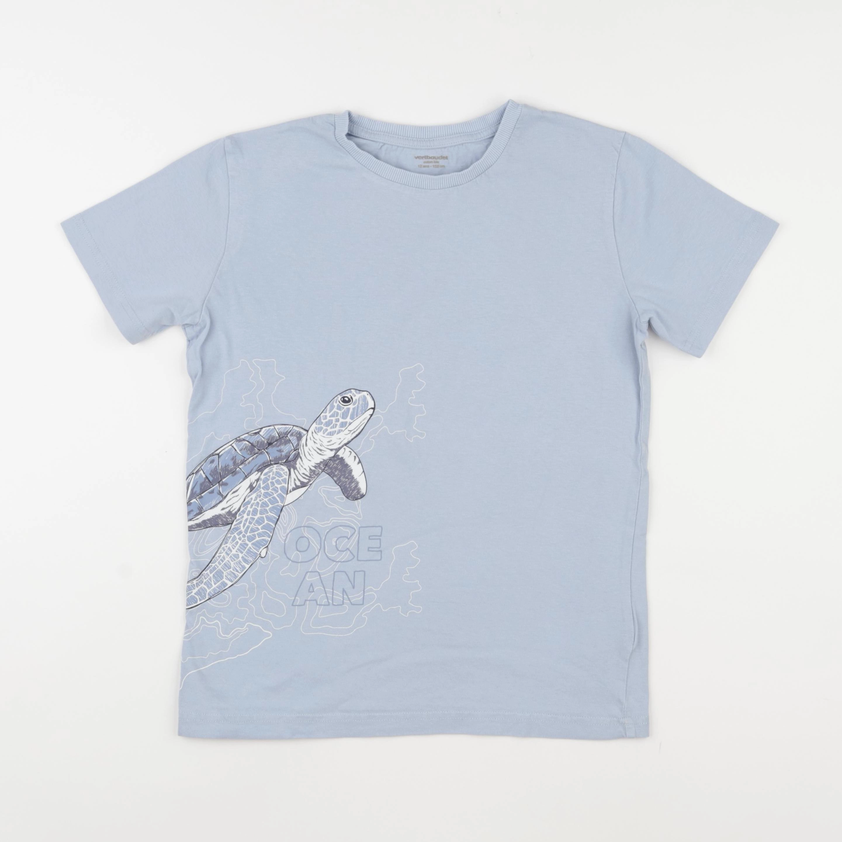 Vertbaudet - tee-shirt bleu - 12 ans