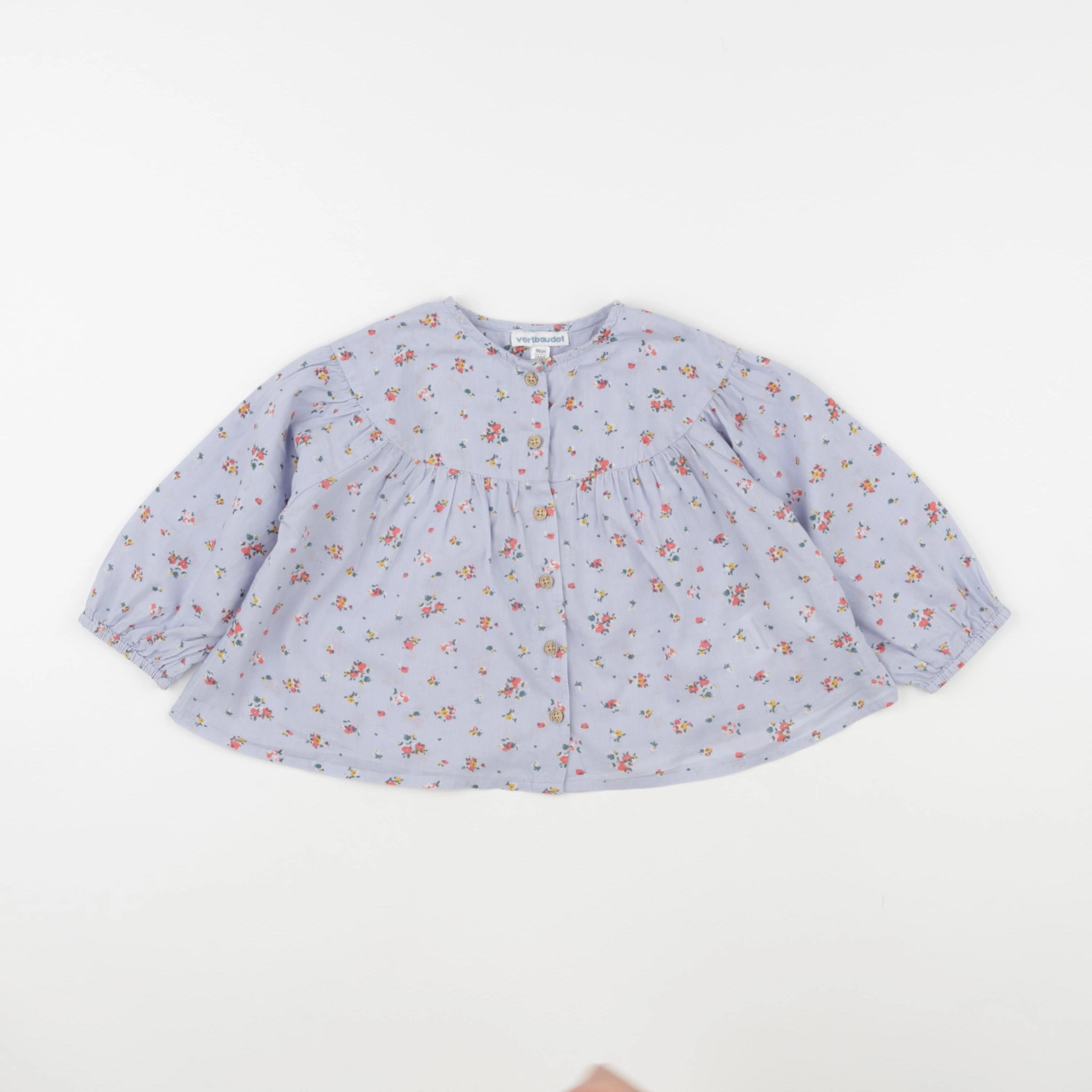 Vertbaudet - blouse bleu - 2 ans