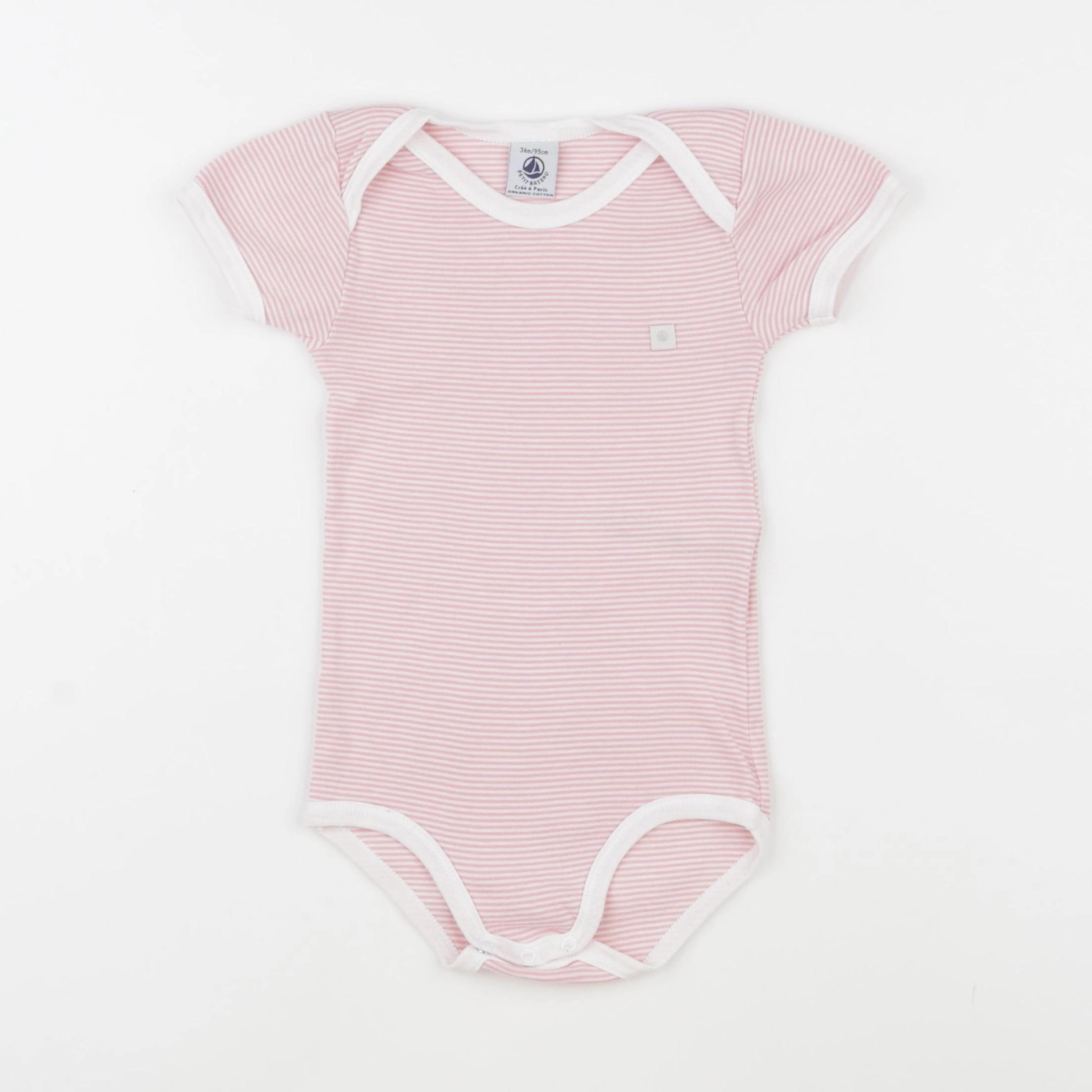 Petit Bateau - body rose - 36 mois
