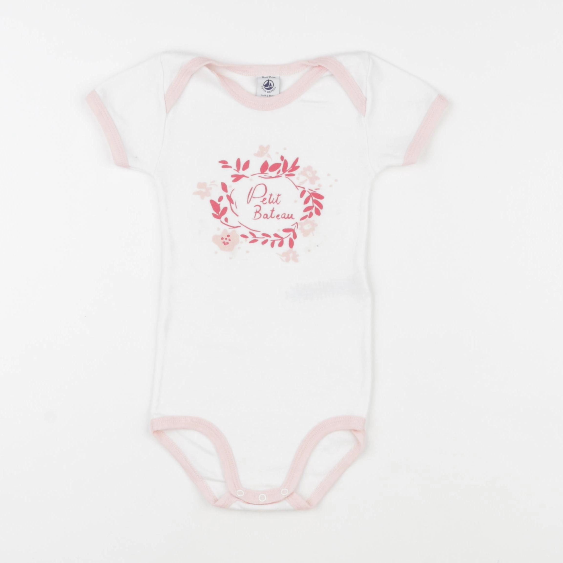 Petit Bateau - body blanc - 36 mois