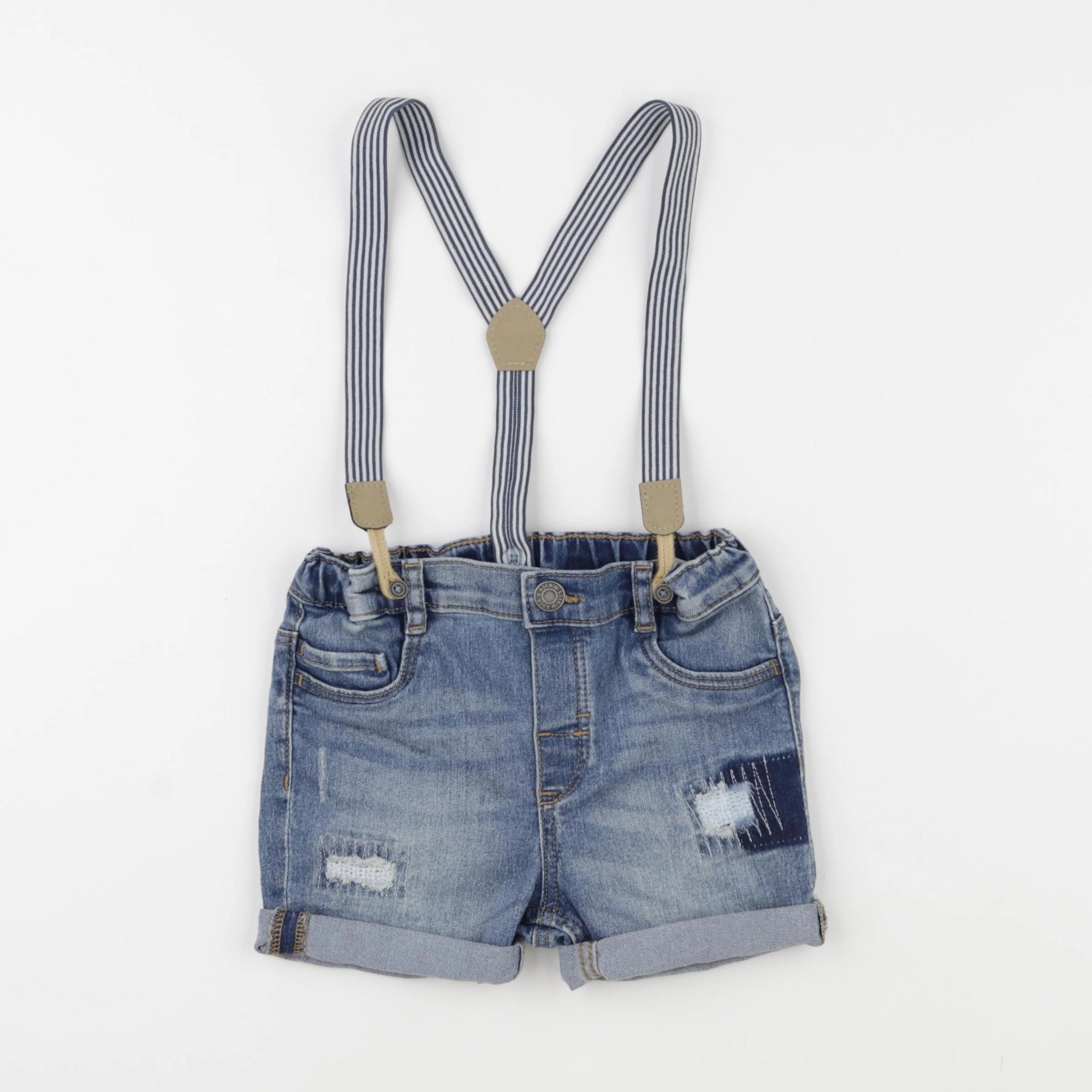 H&M - short bleu - 2/3 ans