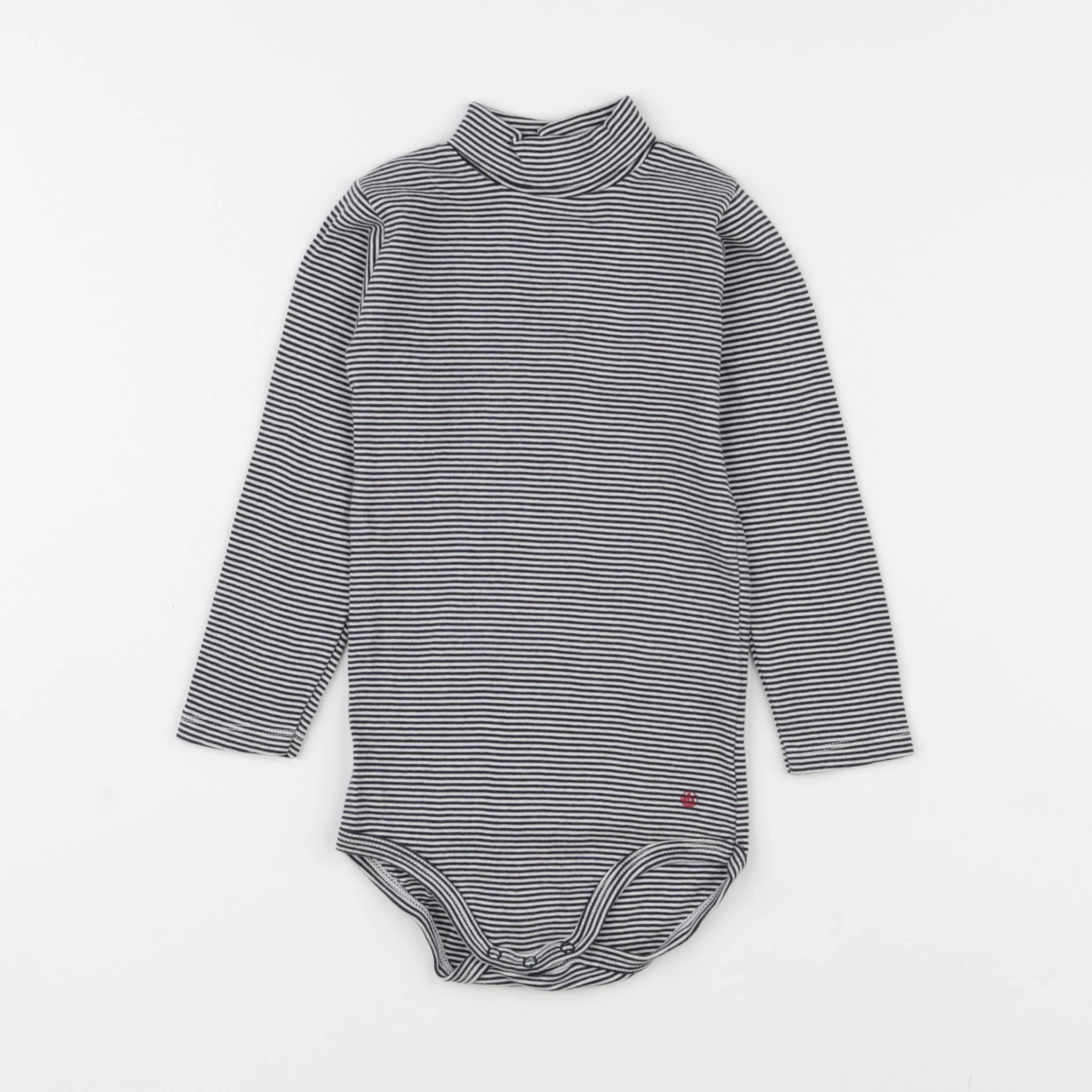 Petit Bateau - body à col bleu - 24 mois