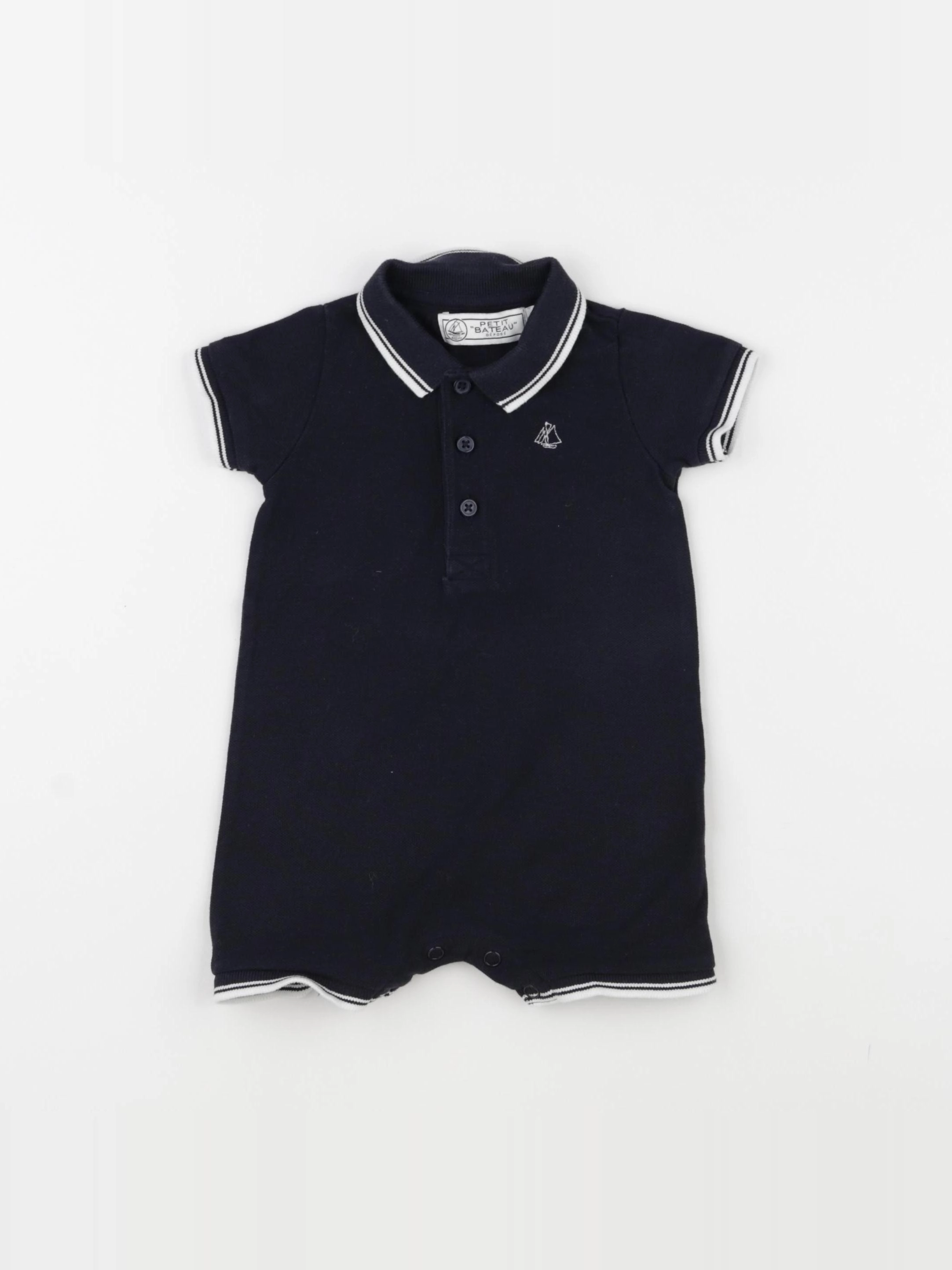 Petit Bateau - combinaison bleu - 6 mois