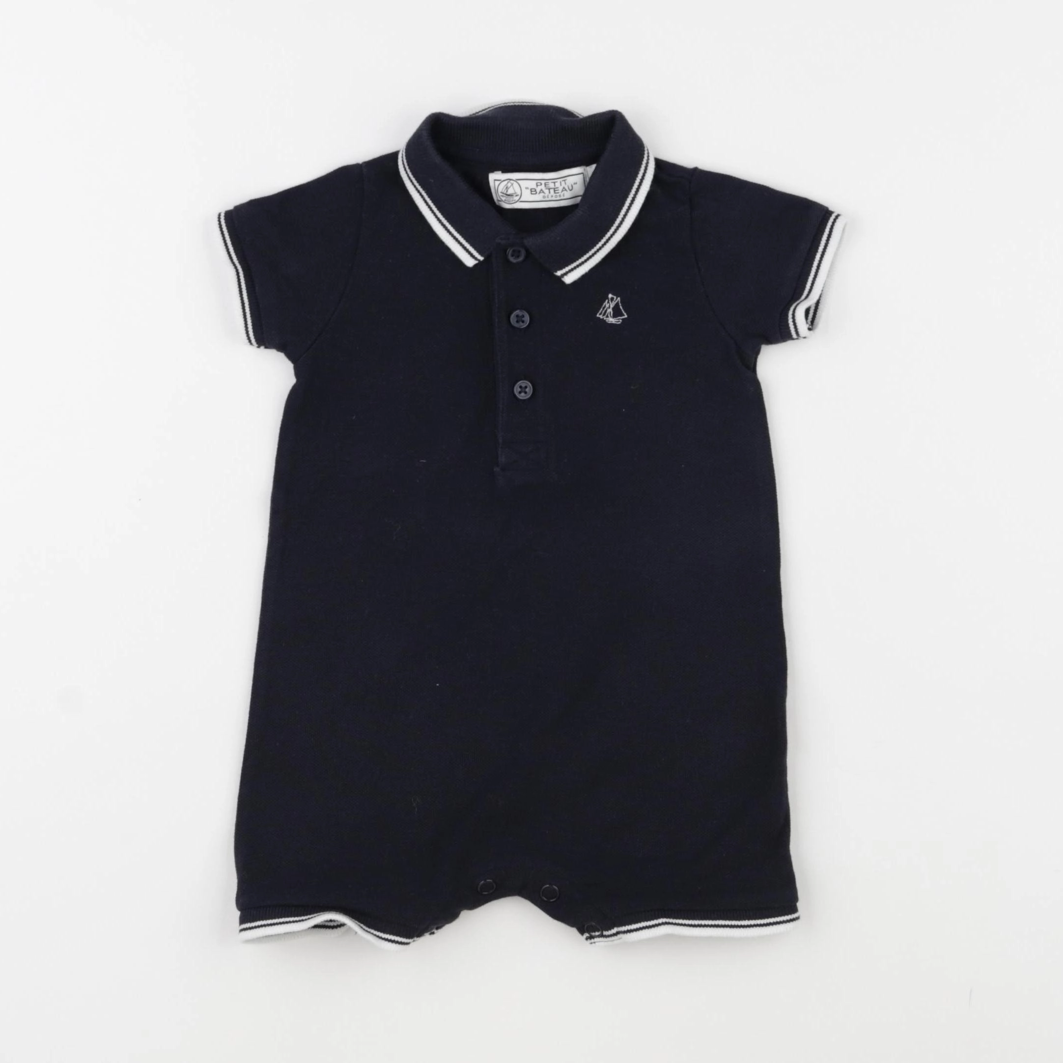 Petit Bateau - combinaison bleu - 6 mois