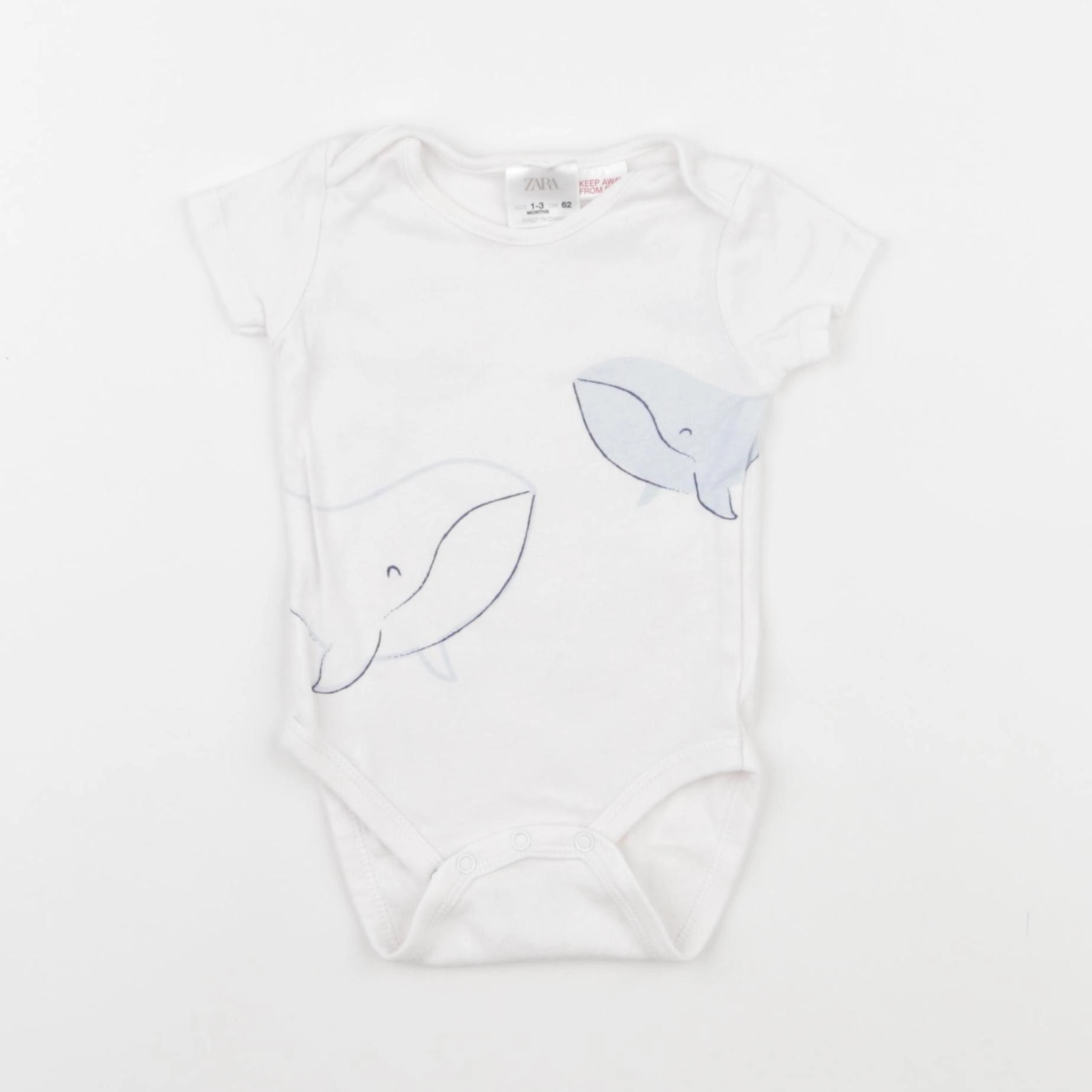Zara - body blanc - 1/3 mois