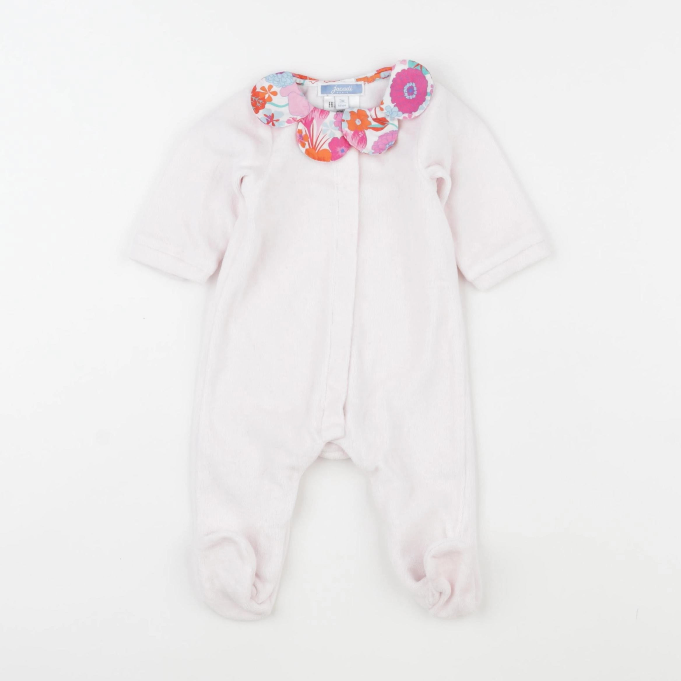Jacadi - pyjama liberty velours rose - 3 mois