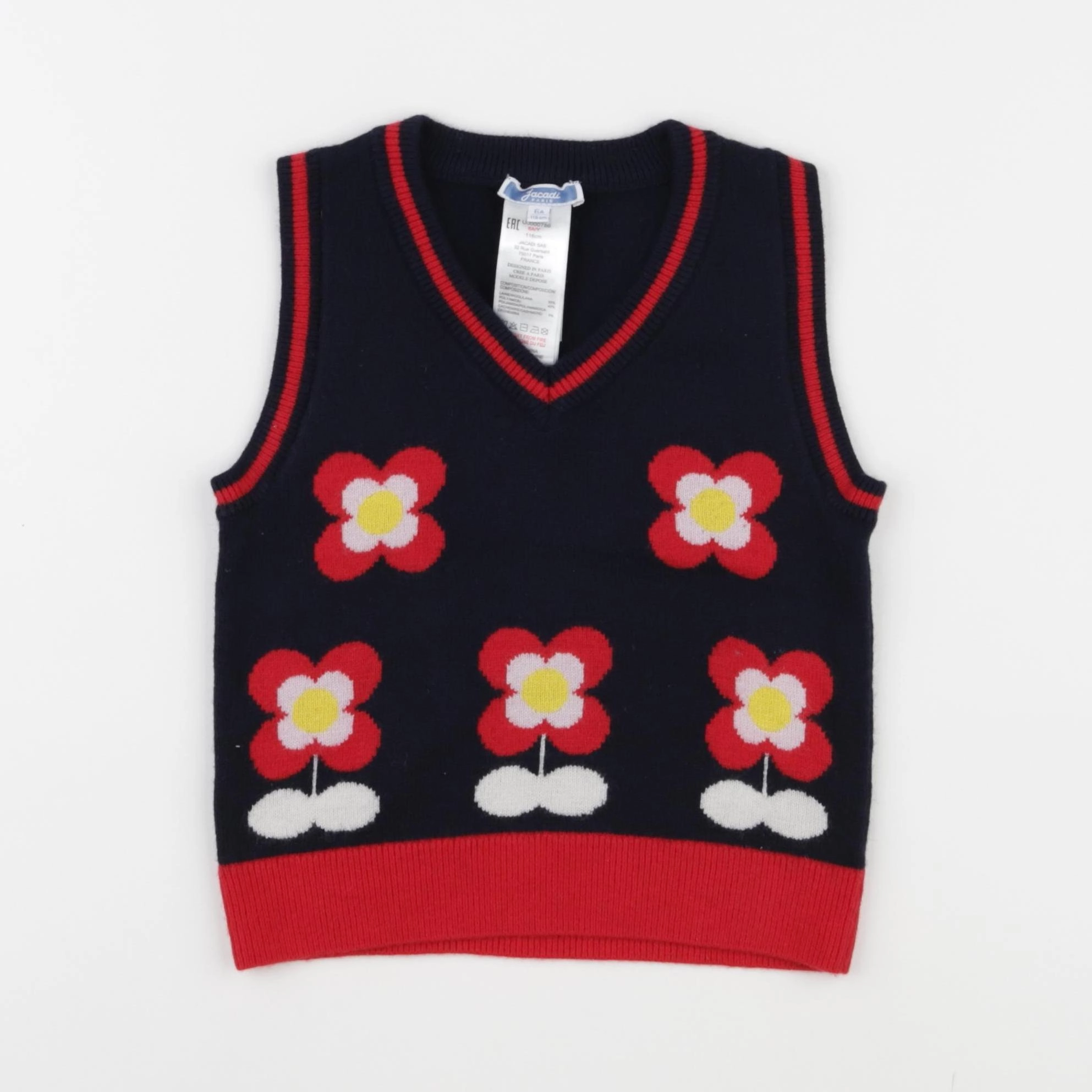 Jacadi - gilet multicolore - 6 ans