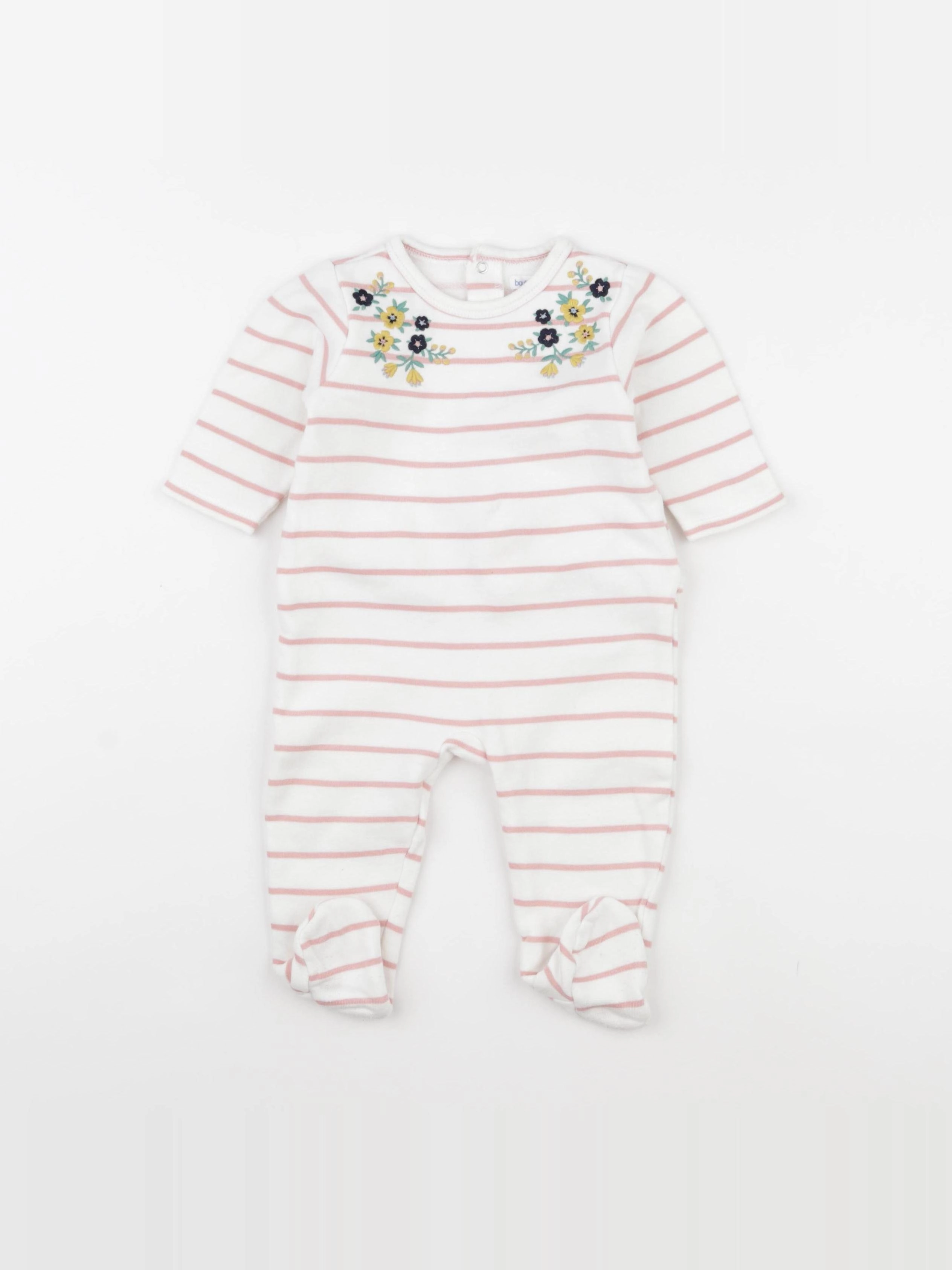Boutchou - pyjama coton blanc - 6 mois
