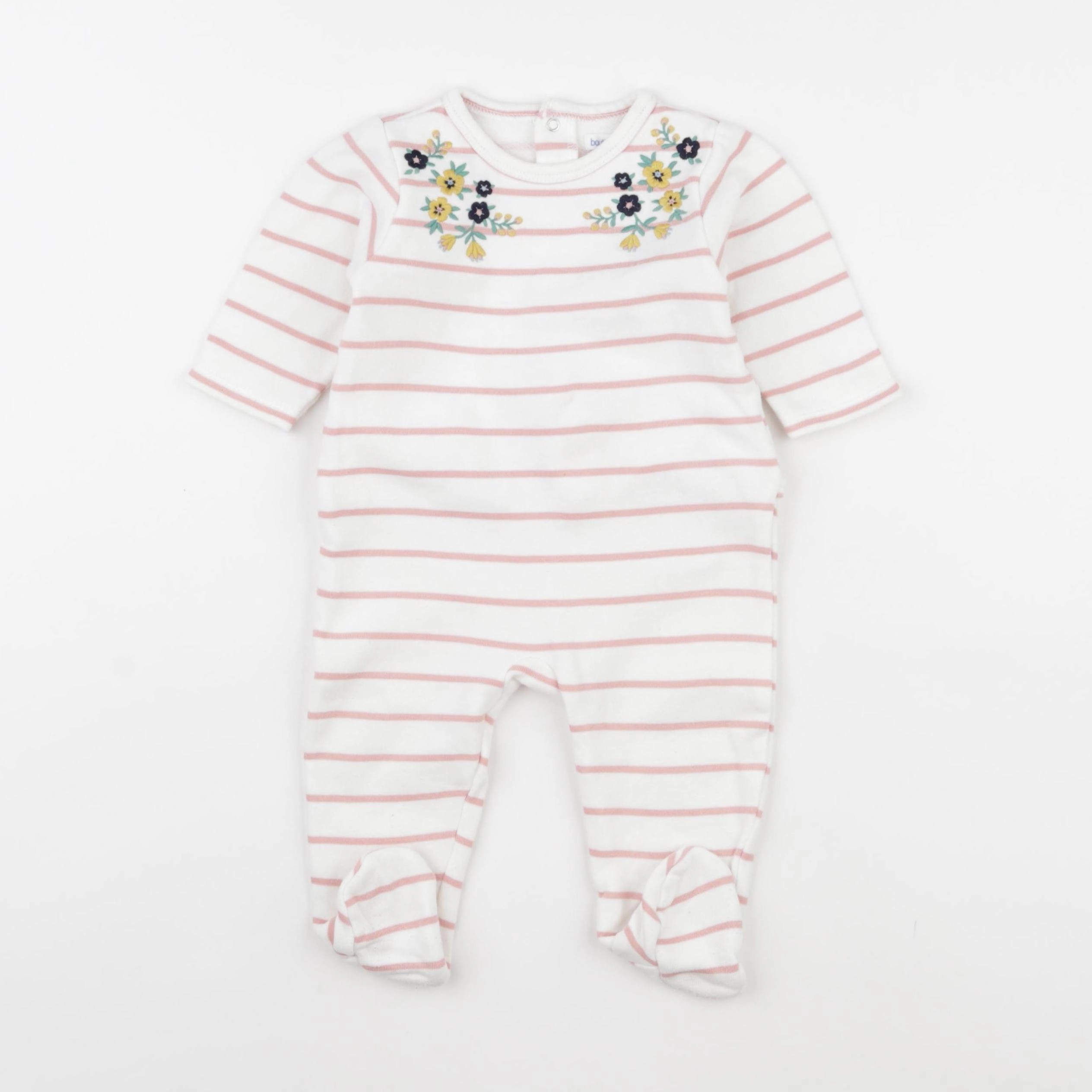 Boutchou - pyjama coton blanc - 6 mois
