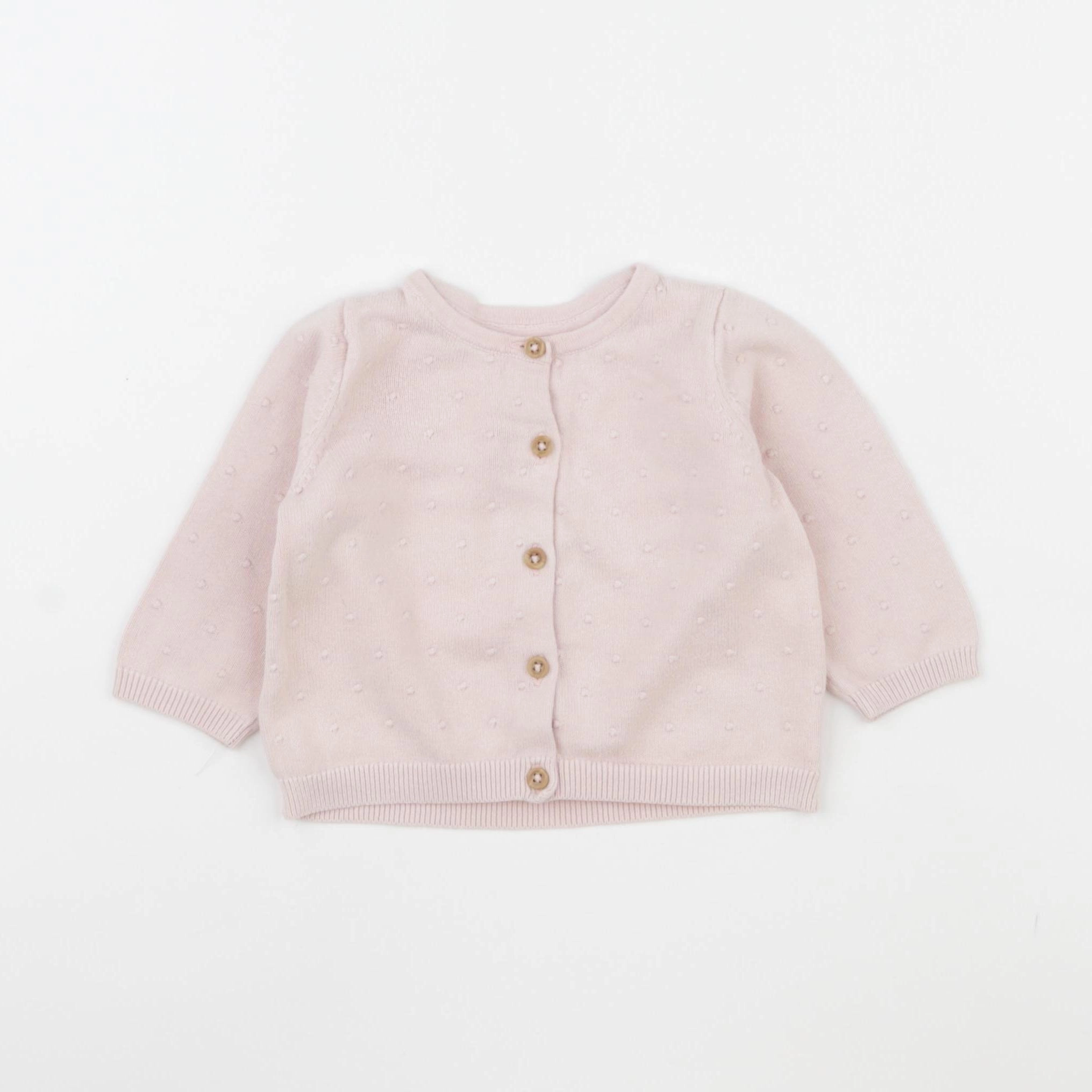 H&M - gilet rose - 3/6 mois