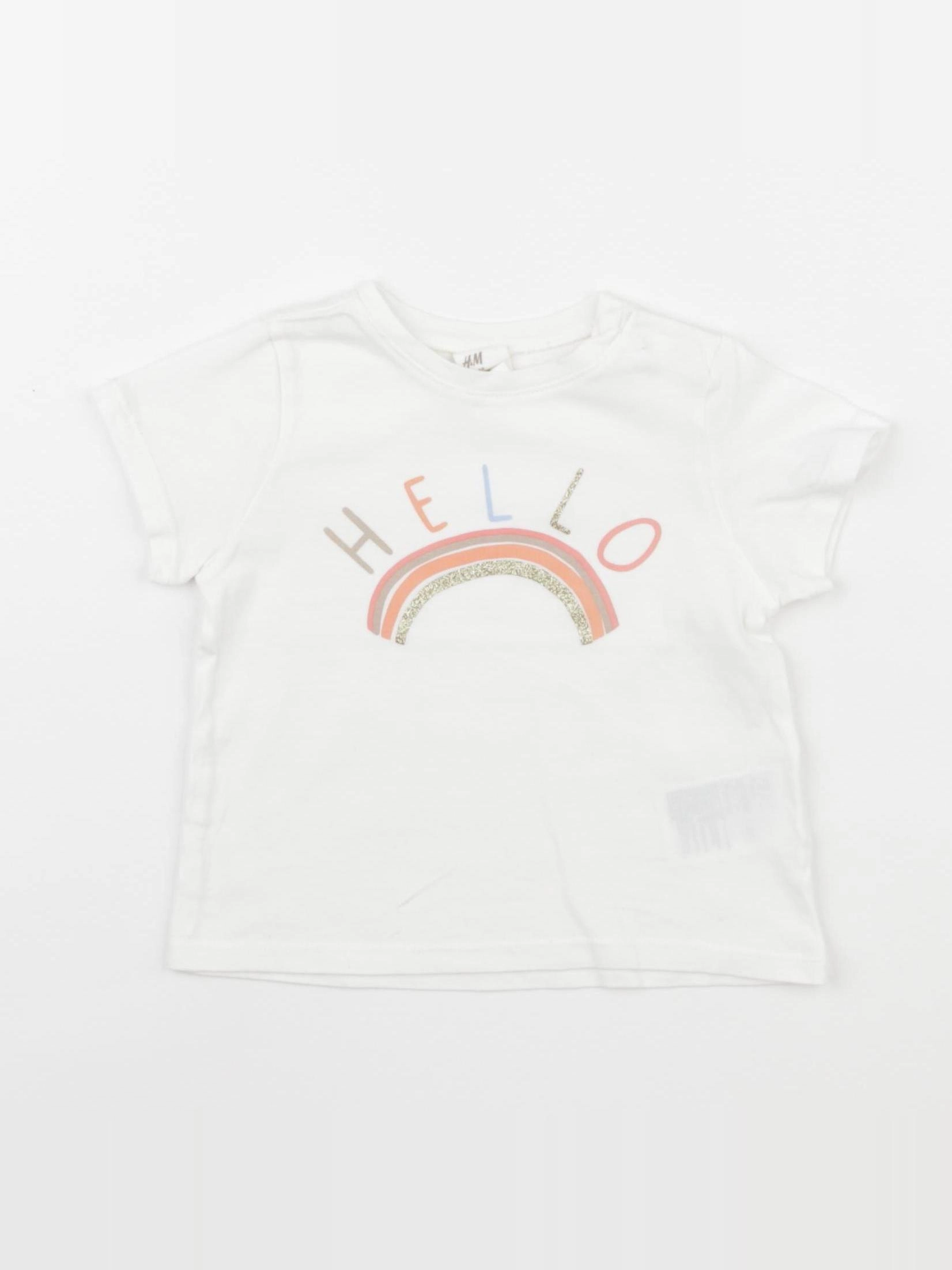 H&M - tee-shirt beige - 3/6 mois