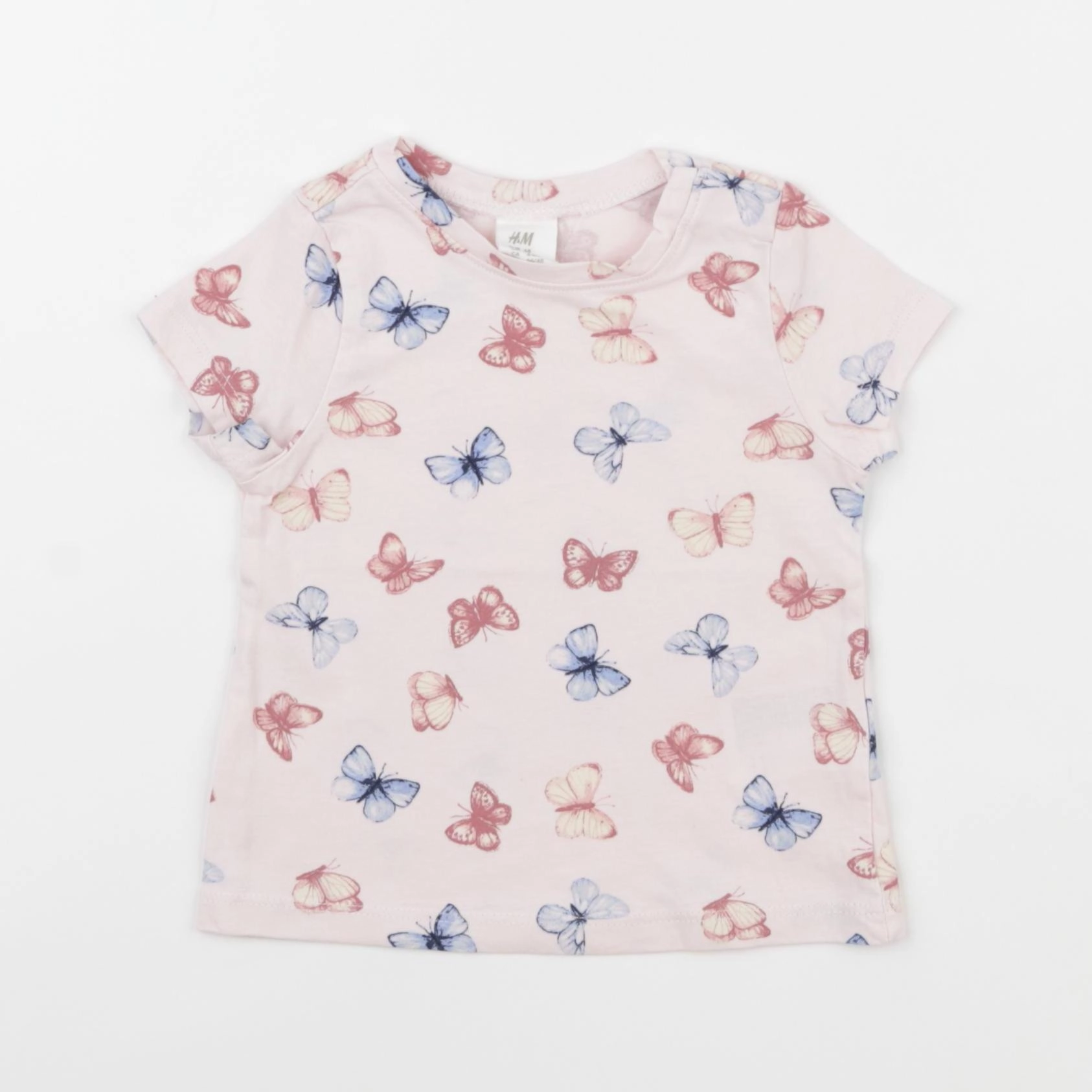 H&M - tee-shirt rose - 3/6 mois