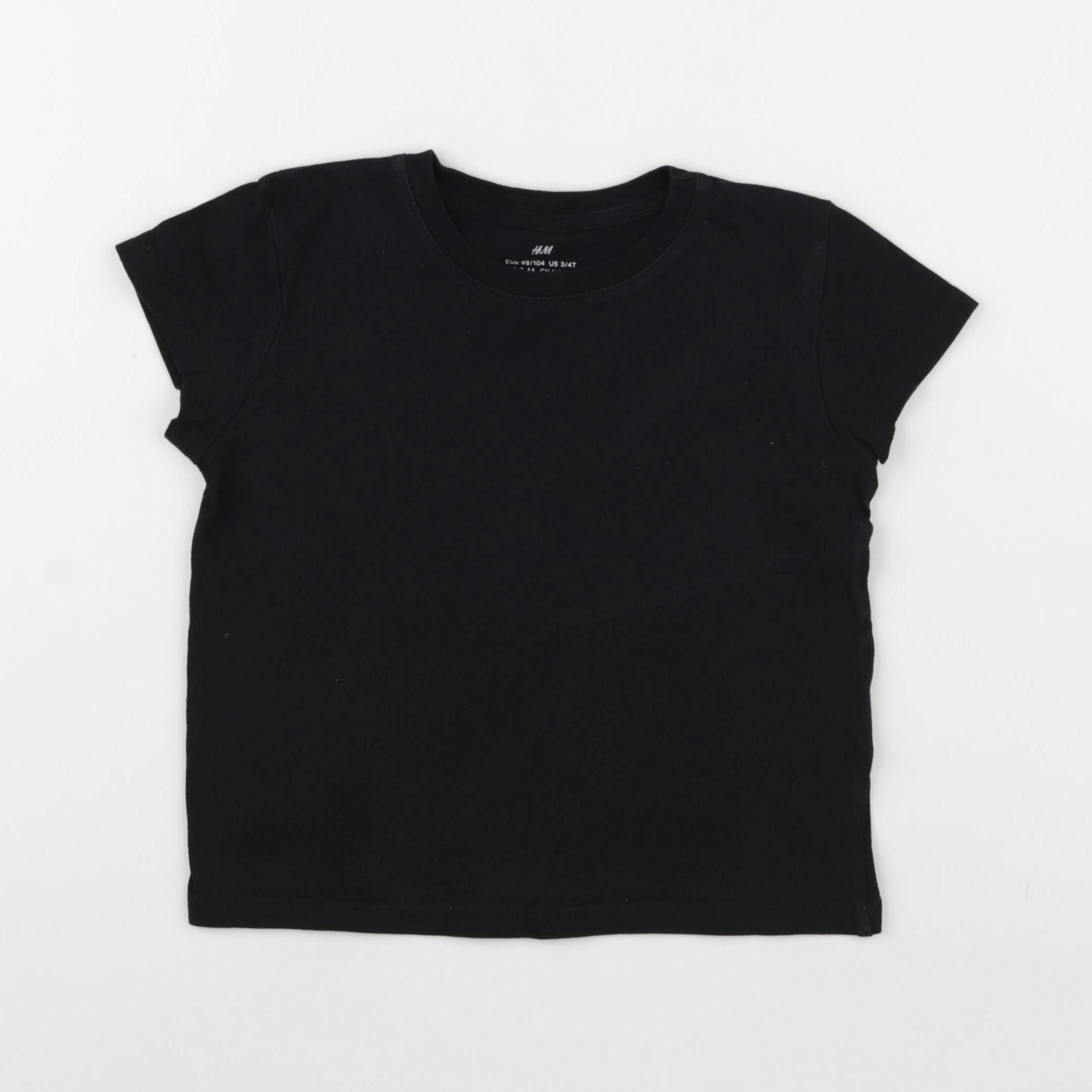 H&M - tee-shirt noir - 2/4 ans