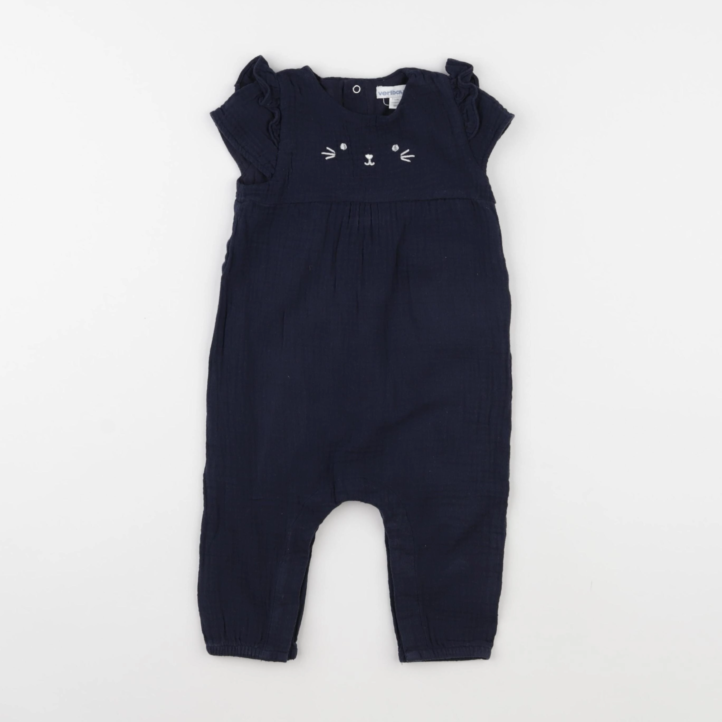 Vertbaudet - combinaison bleu - 9 mois
