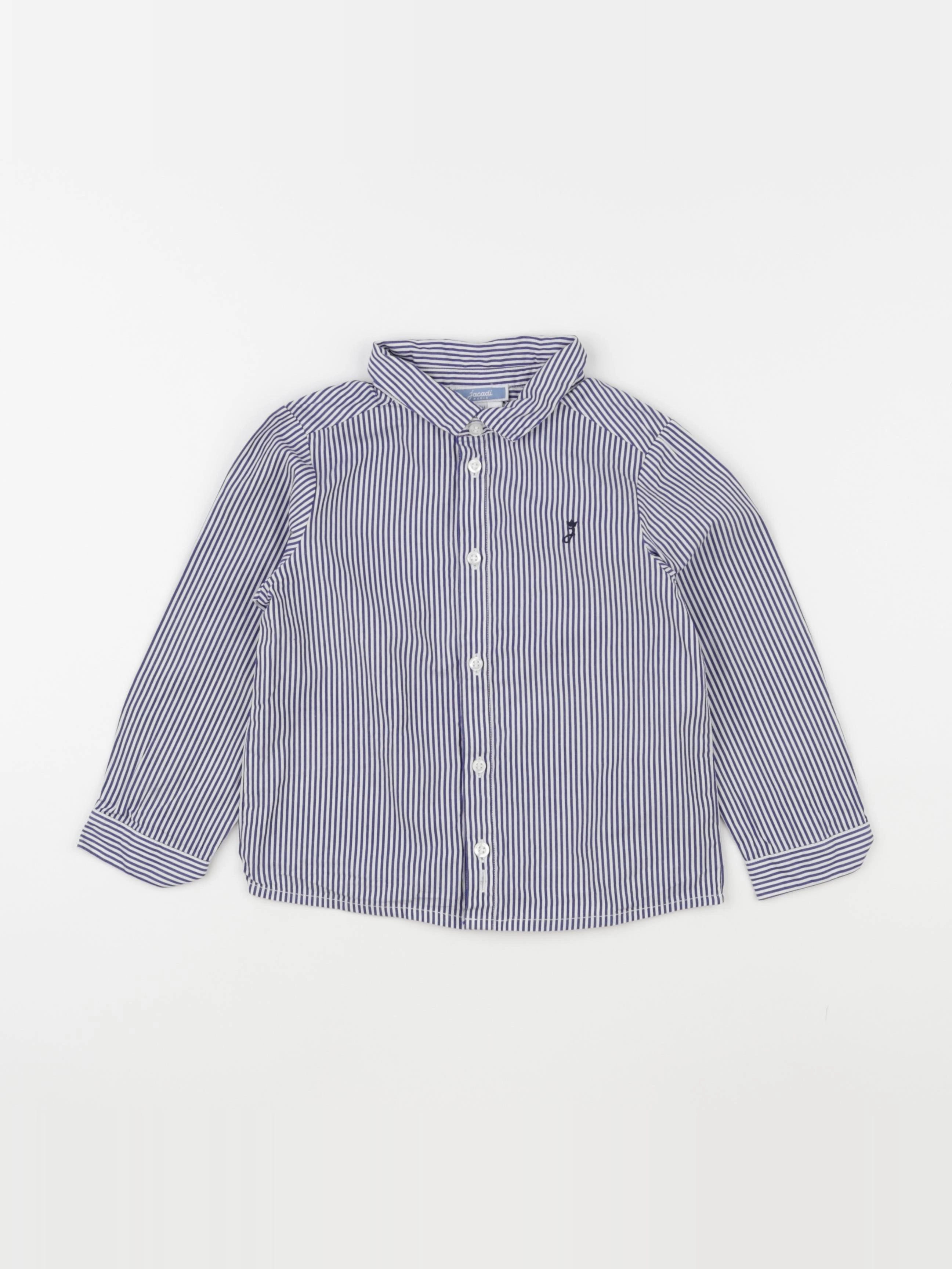 Jacadi - chemise blanc, bleu - 36 mois