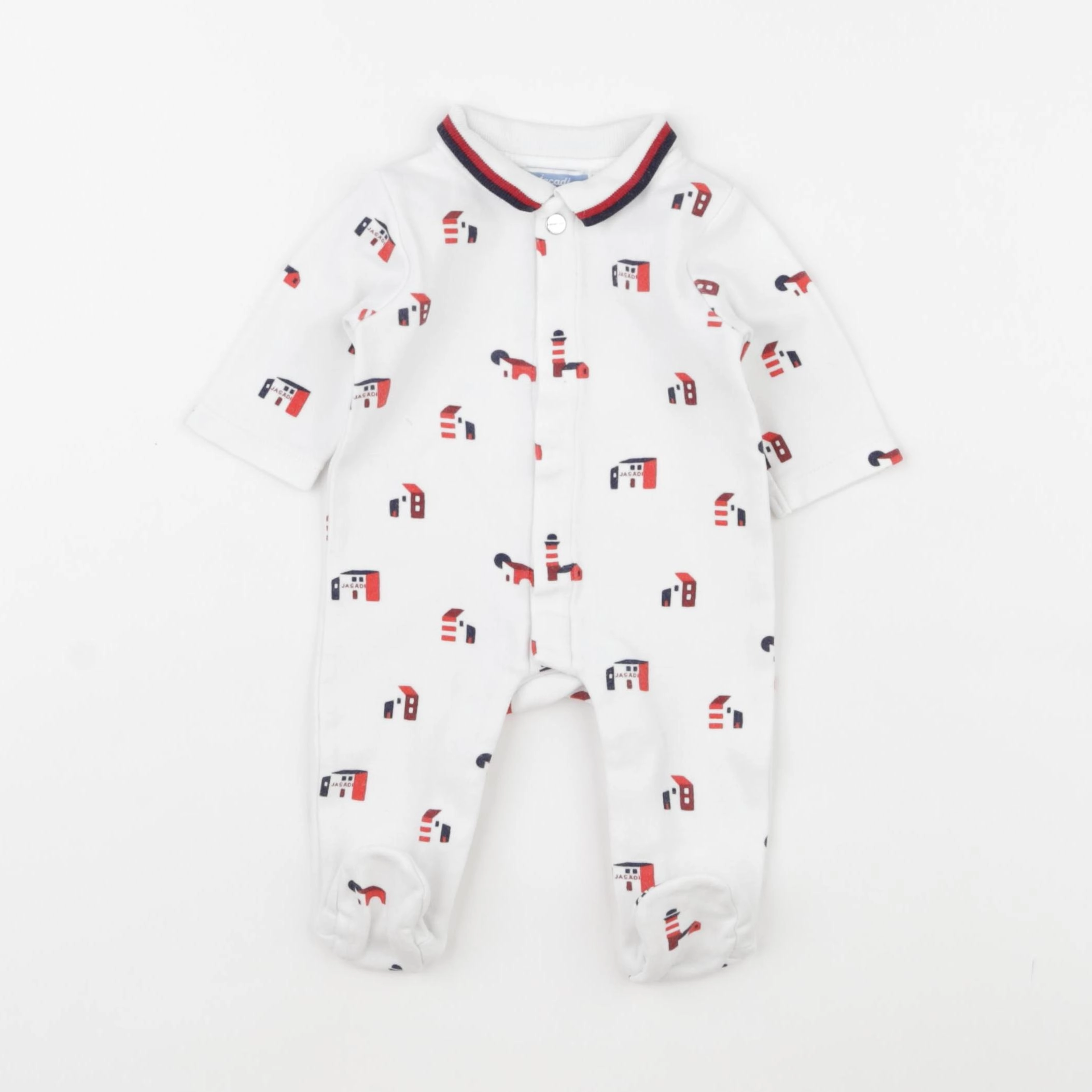 Jacadi - pyjama coton blanc - 1 mois