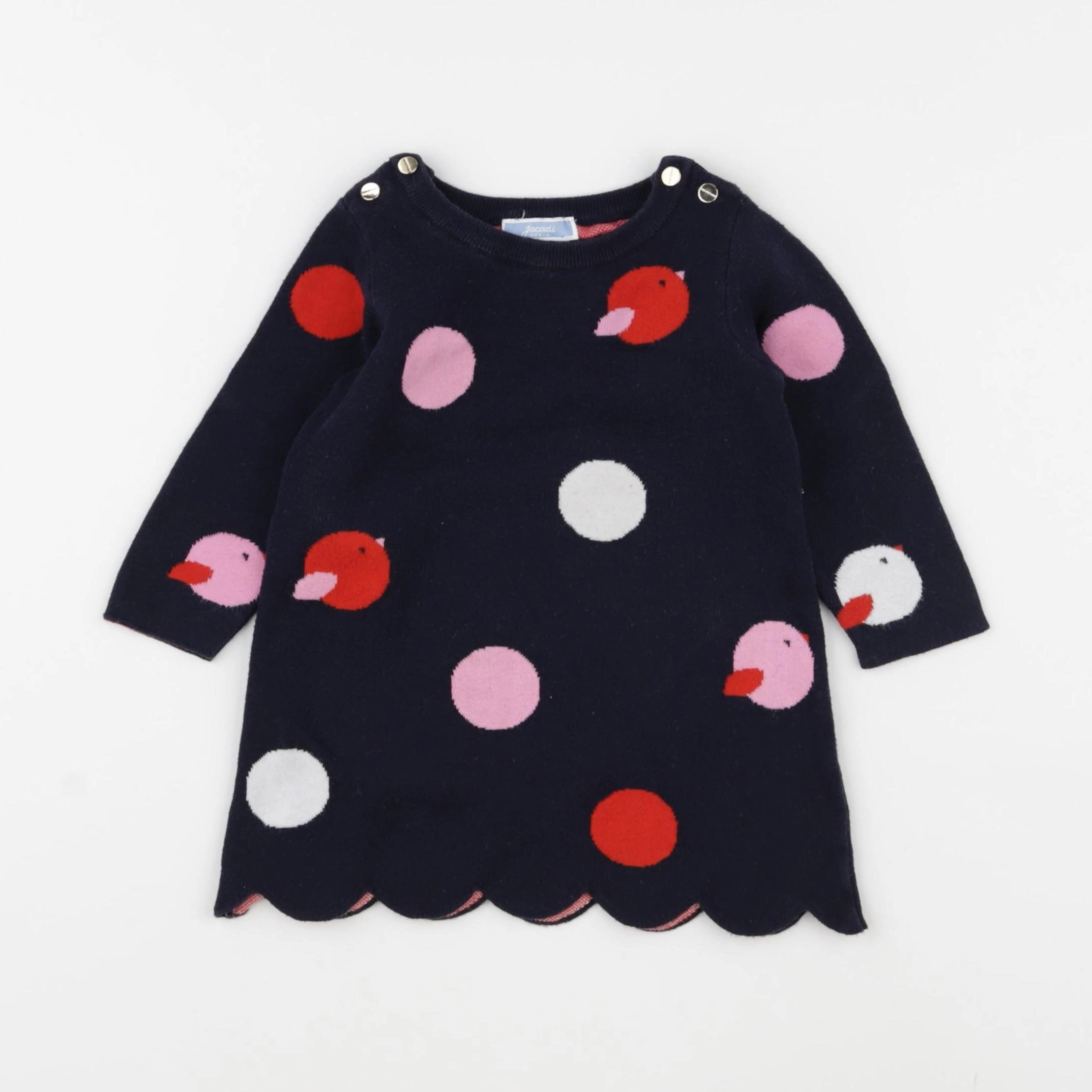 Jacadi - robe bleu, rose - 12 mois