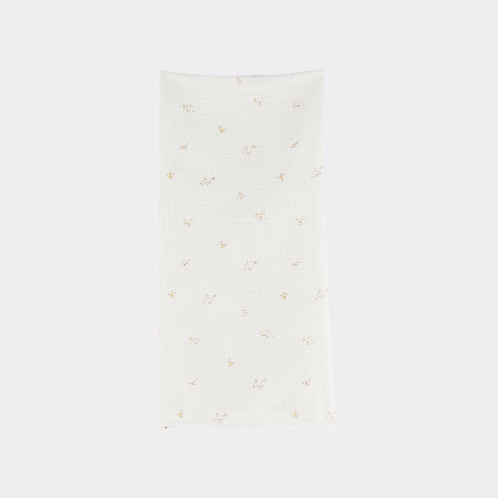 Little Cigogne - Lange fleuri en coton organique écru