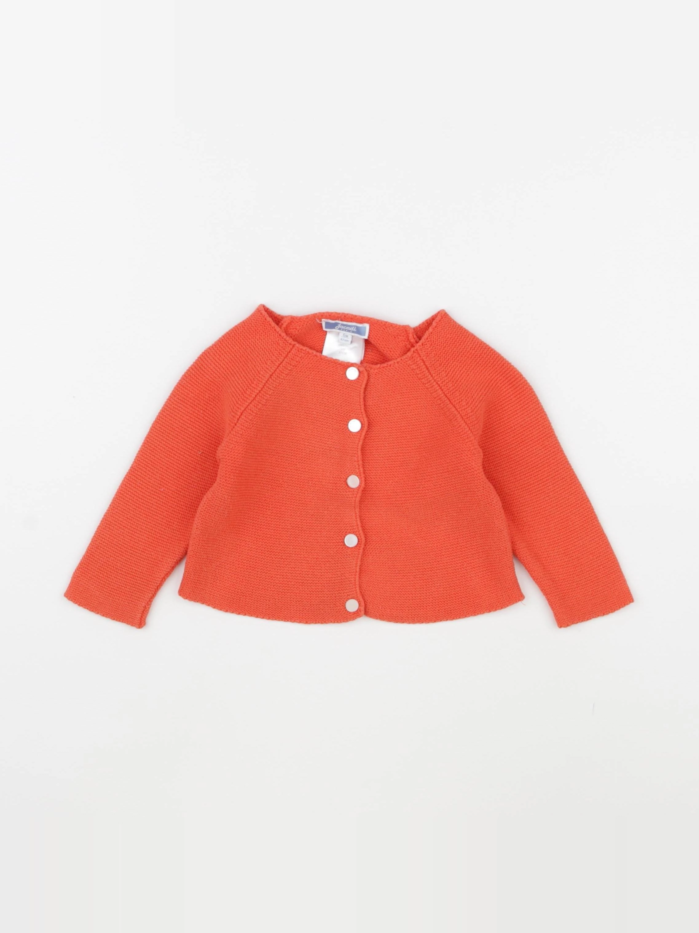 Jacadi - gilet orange - 6 mois