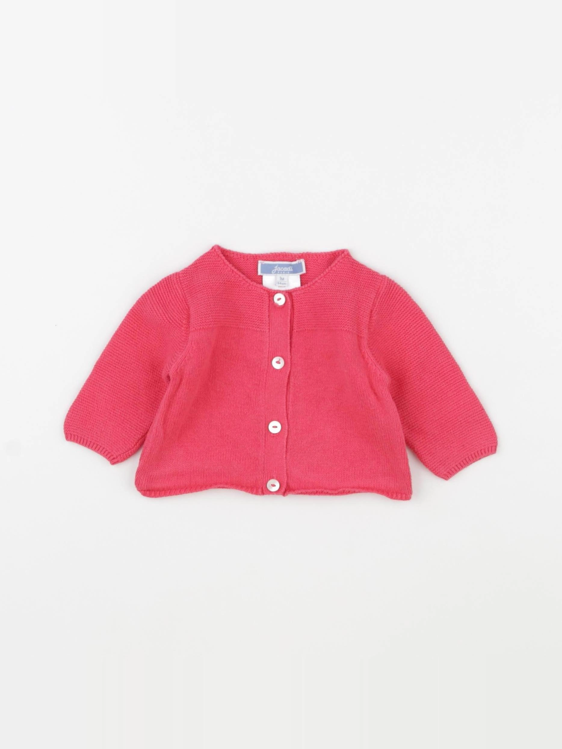 Jacadi - gilet rose - 1 mois