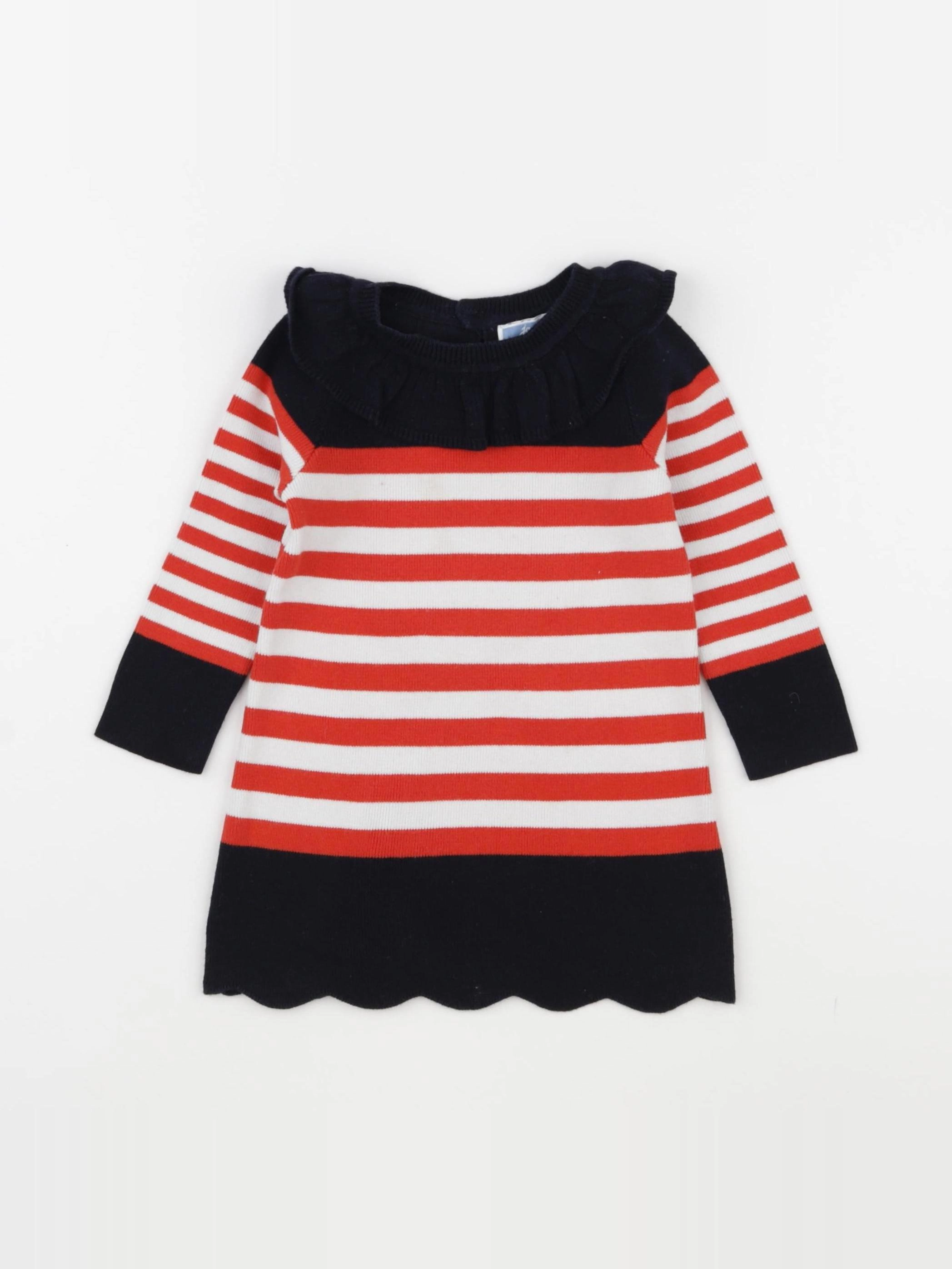 Jacadi - robe bleu, rouge - 12 mois